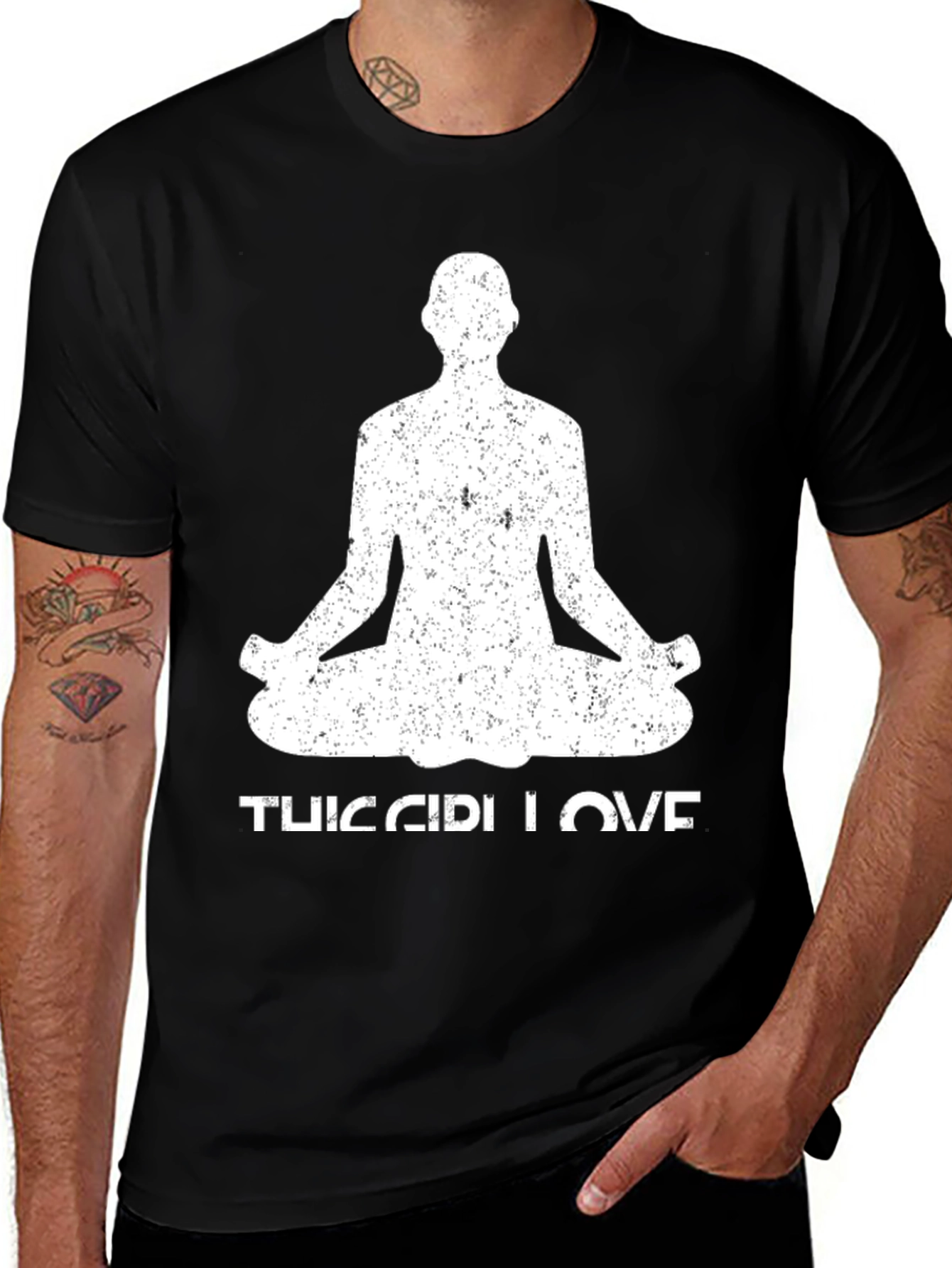 Variant 7 of Yoga Love Men's Black T-Shirt