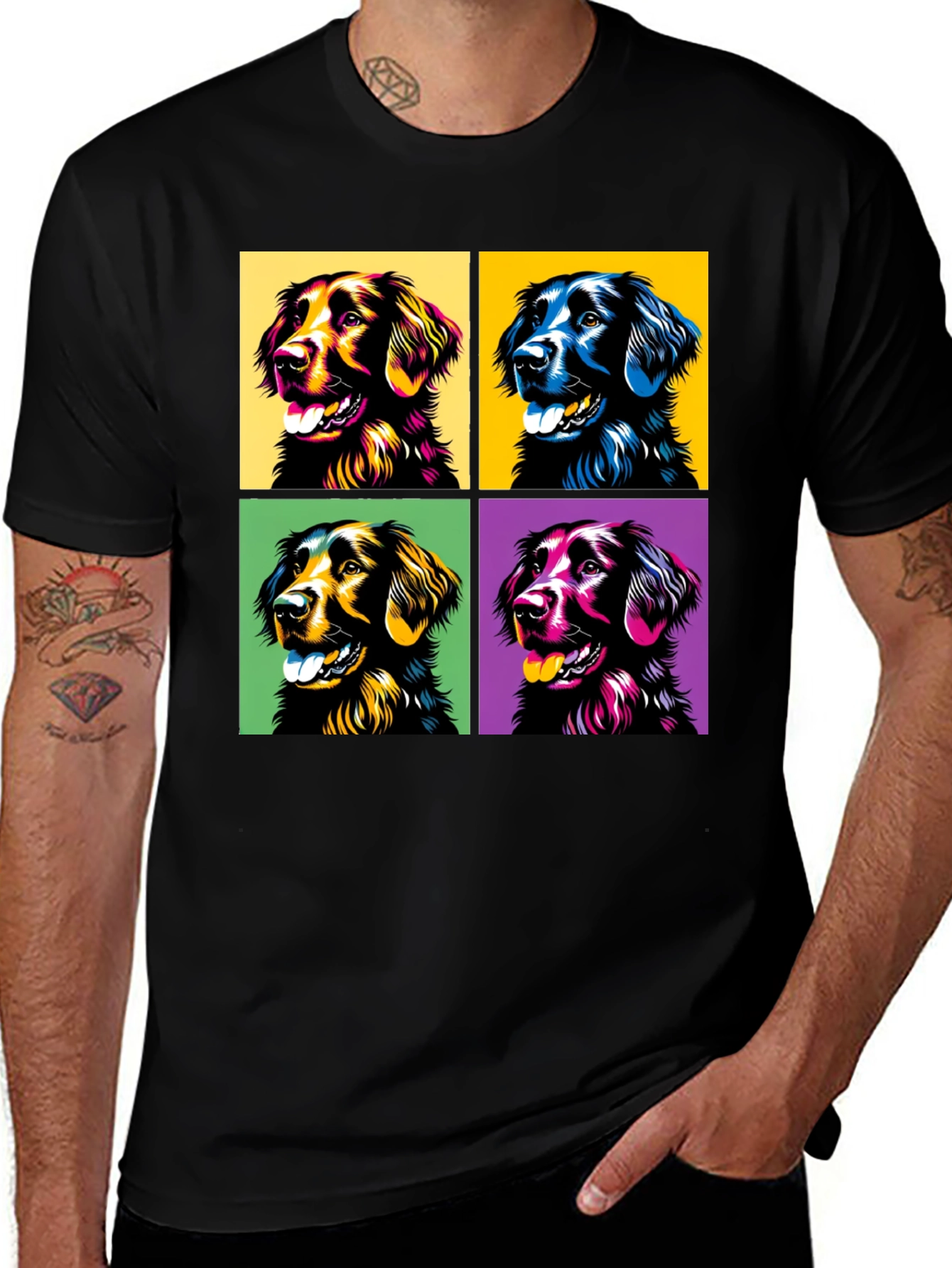 Variant 24 of Pop Art Dog T-Shirt - Colorful Graphic Tee