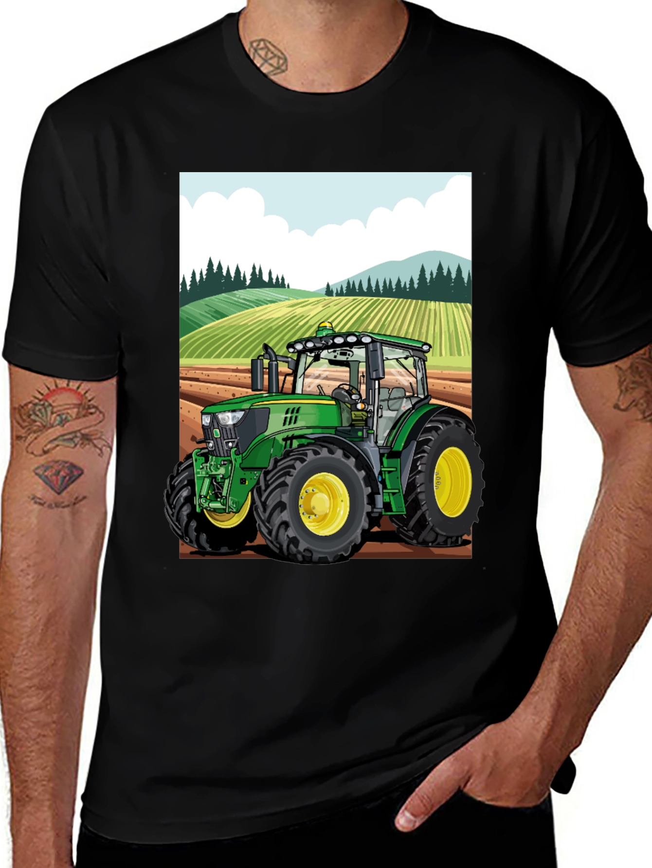 Variant 12 of Cartoon Tractor T-Shirt - Farming Life