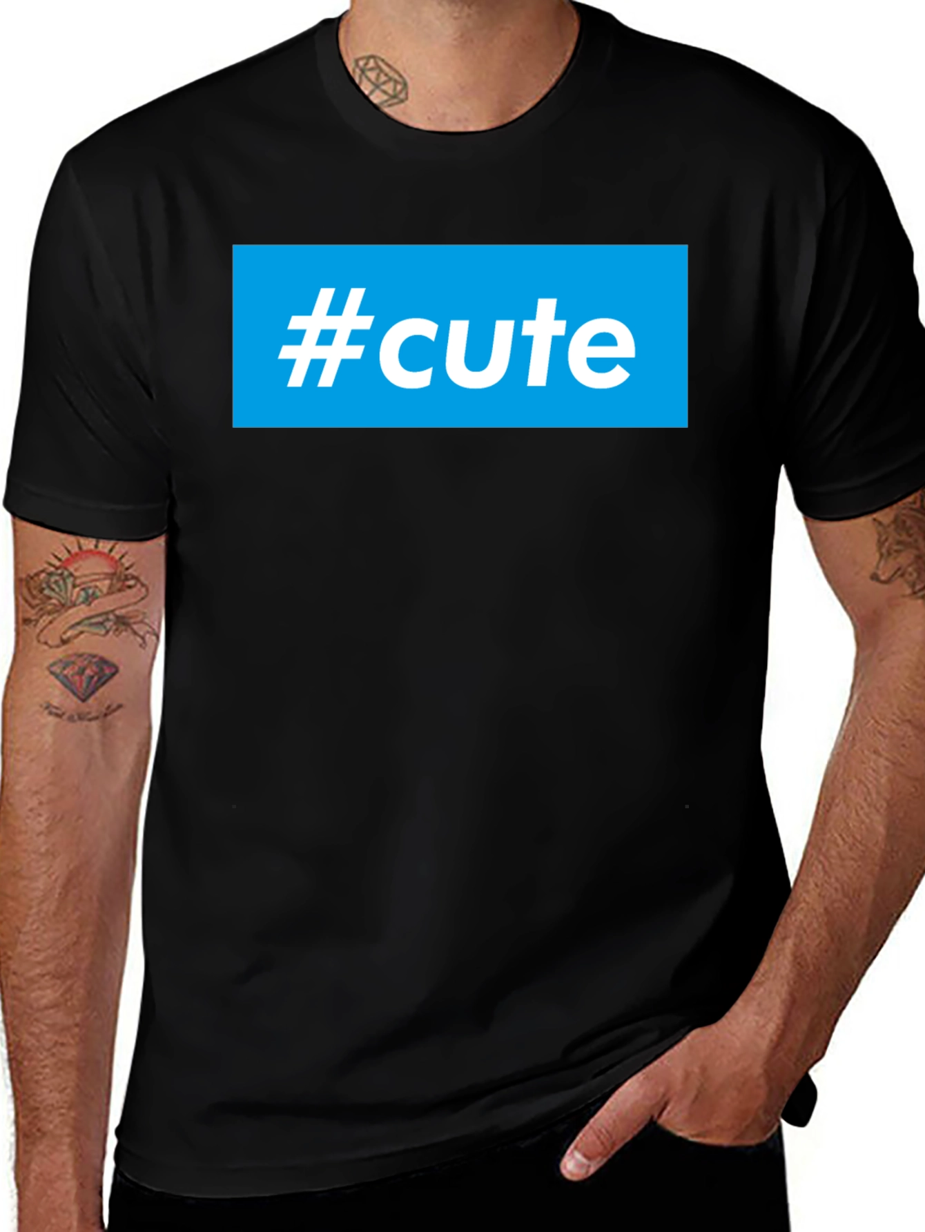 Variant 30 of "#Cute" Graphic T-Shirt - Trendy Casual Wear