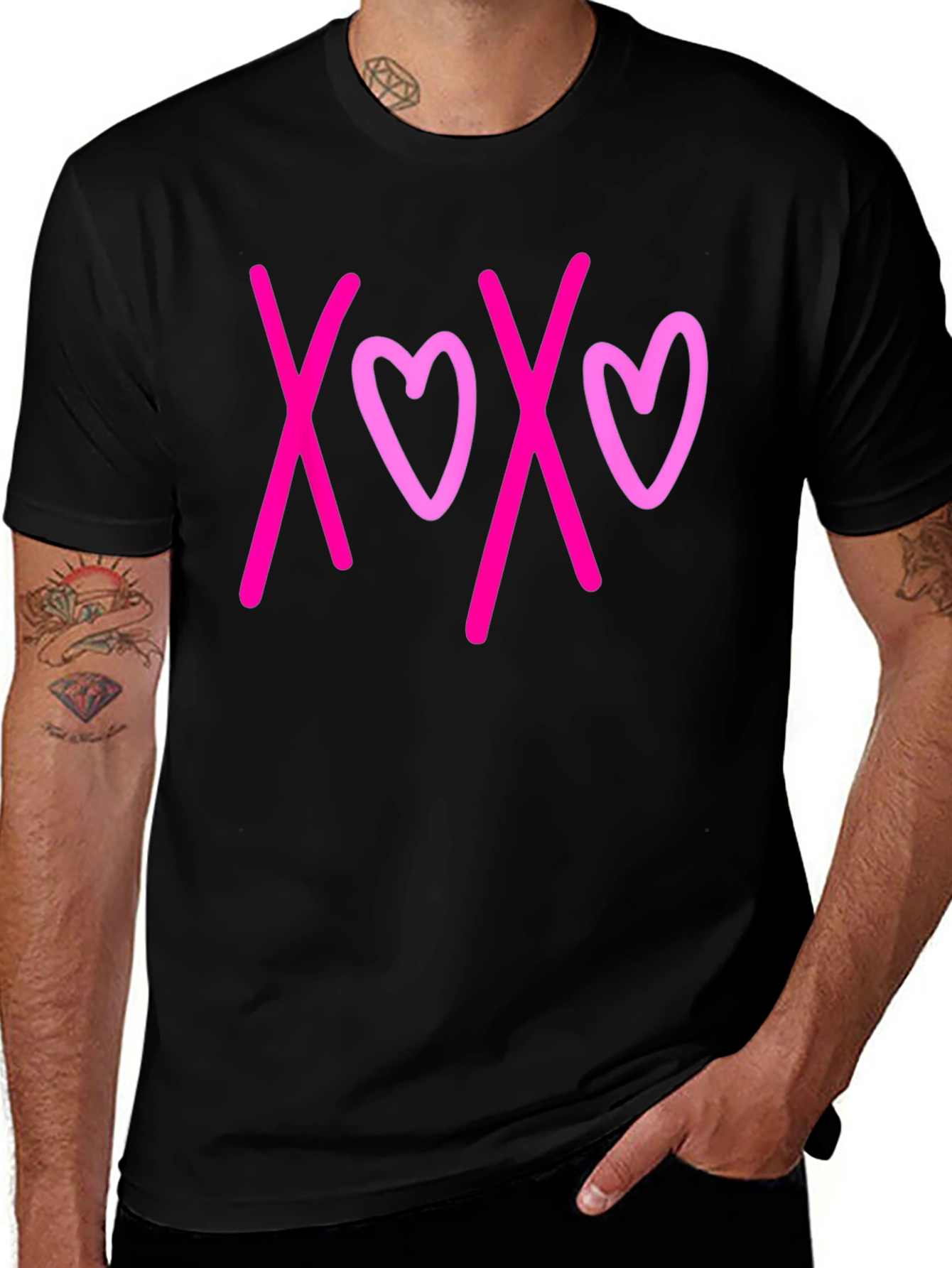 XOXO Valentine's Day Black T-Shirt