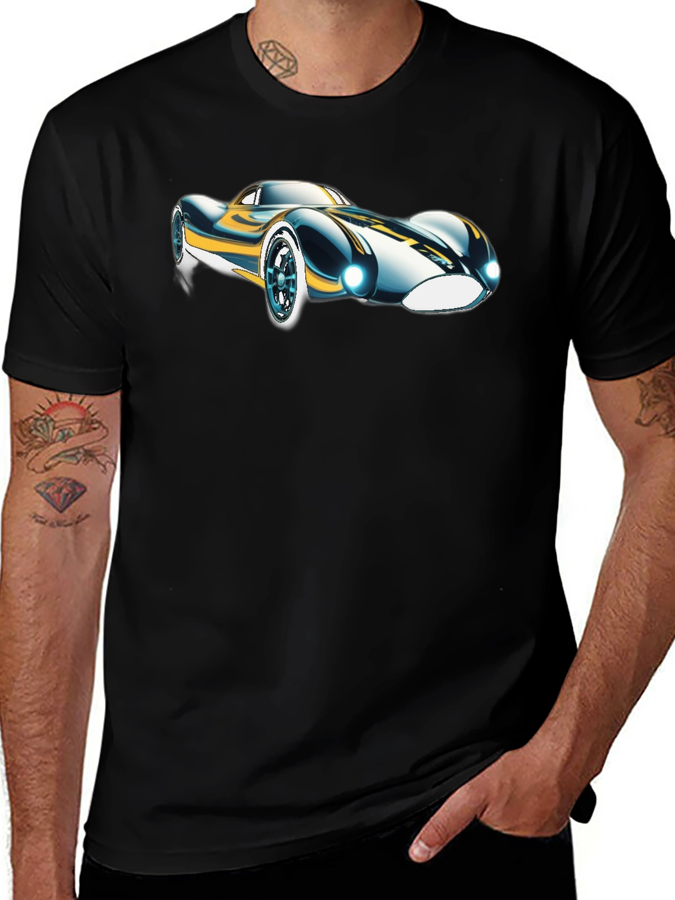 Variant 11 of Sleek Car Graphic T-Shirt - Cool Design Tee