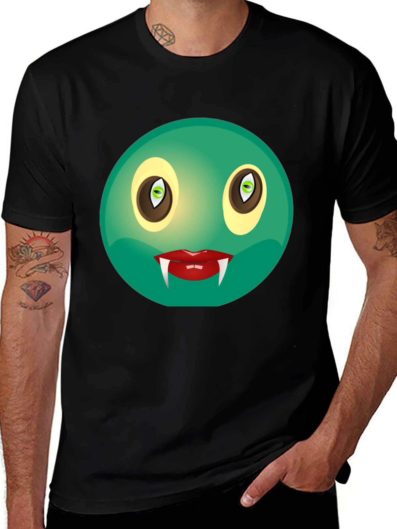Variant 8 of Monster Emoji Graphic Tee - Spooky Fun