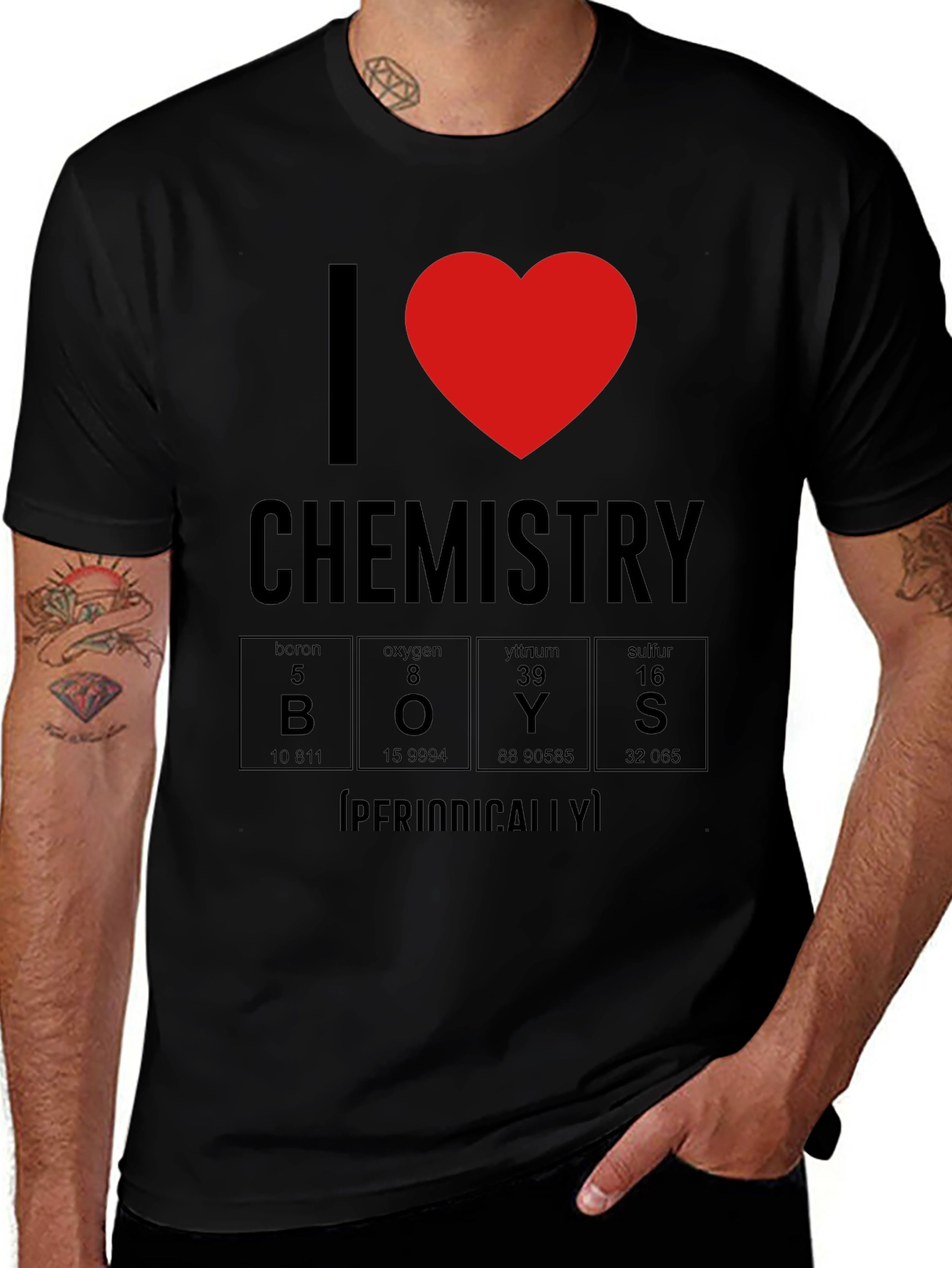 I Heart Chemistry Periodically Funny T-Shirt