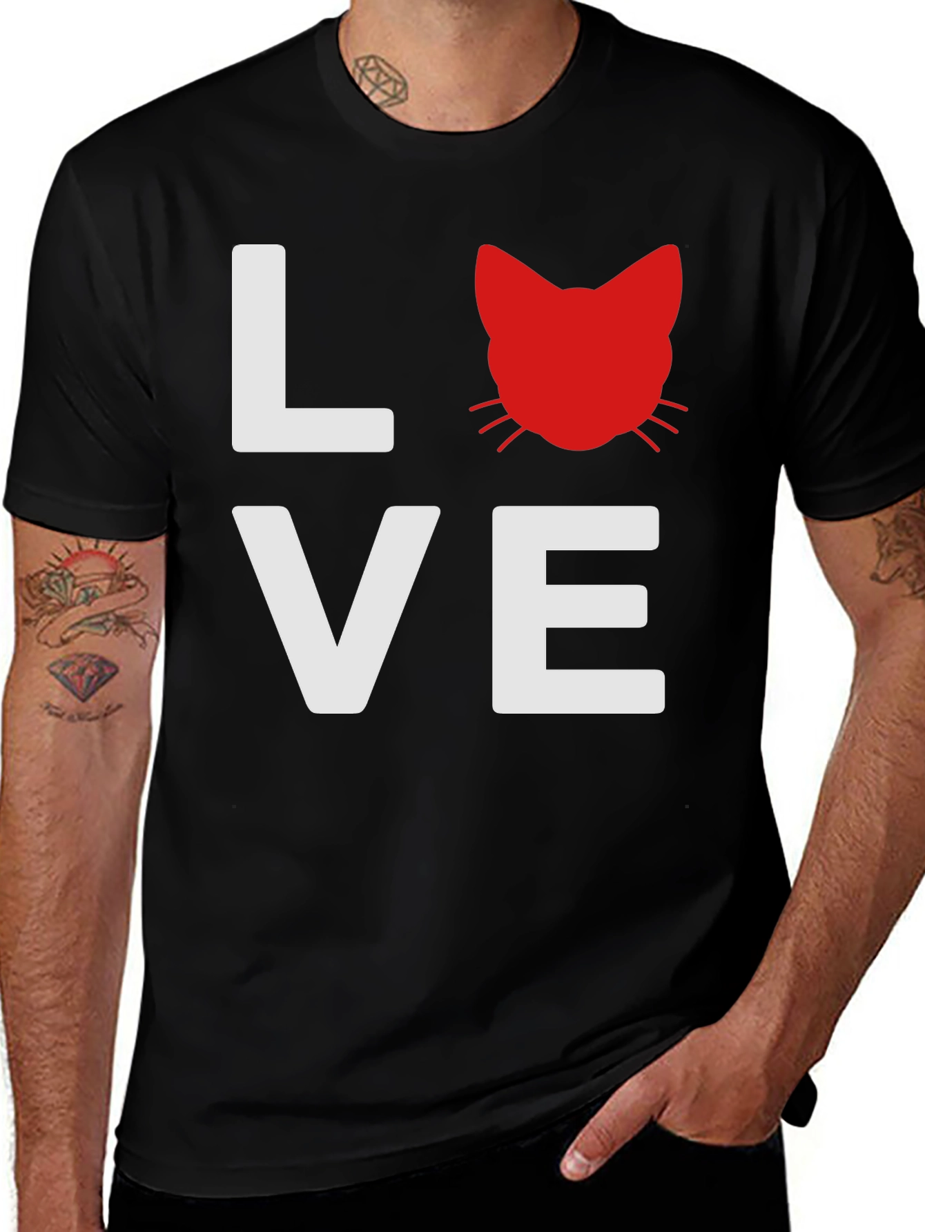 Variant 12 of Love Cat T-Shirt - Stylish Men's Tee
