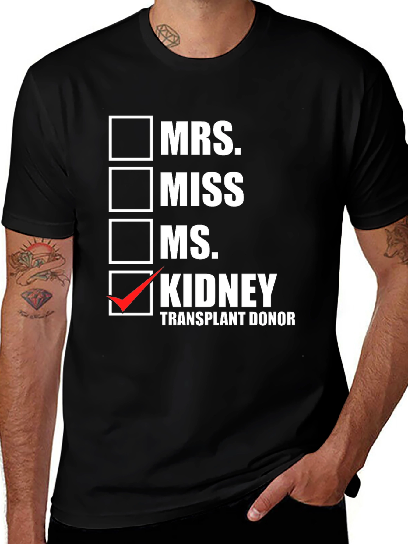 Kidney Transplant Donor T-Shirt - Support Organ Donation