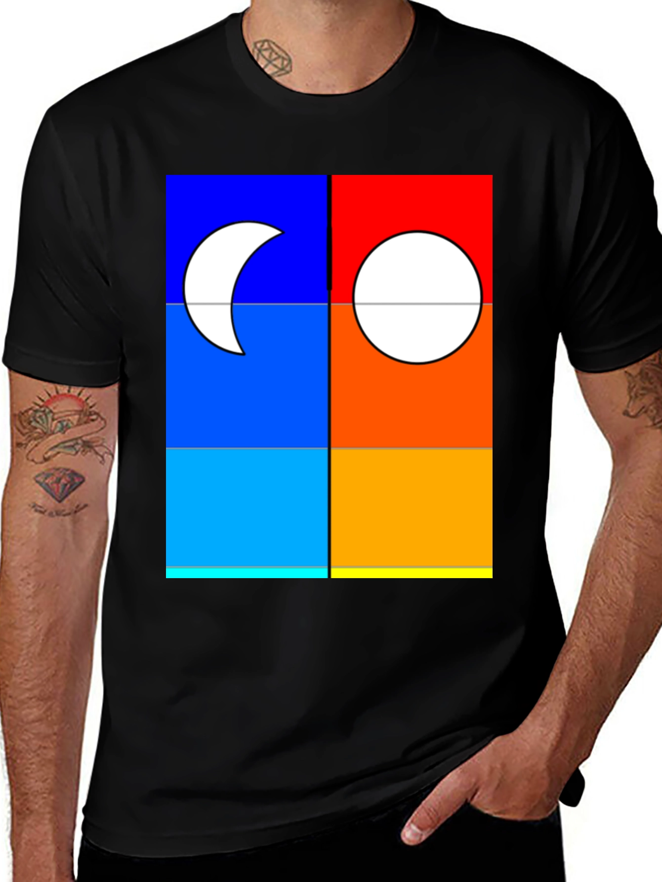 Variant 10 of Modern Day and Night T-Shirt - Unique Graphic Tee