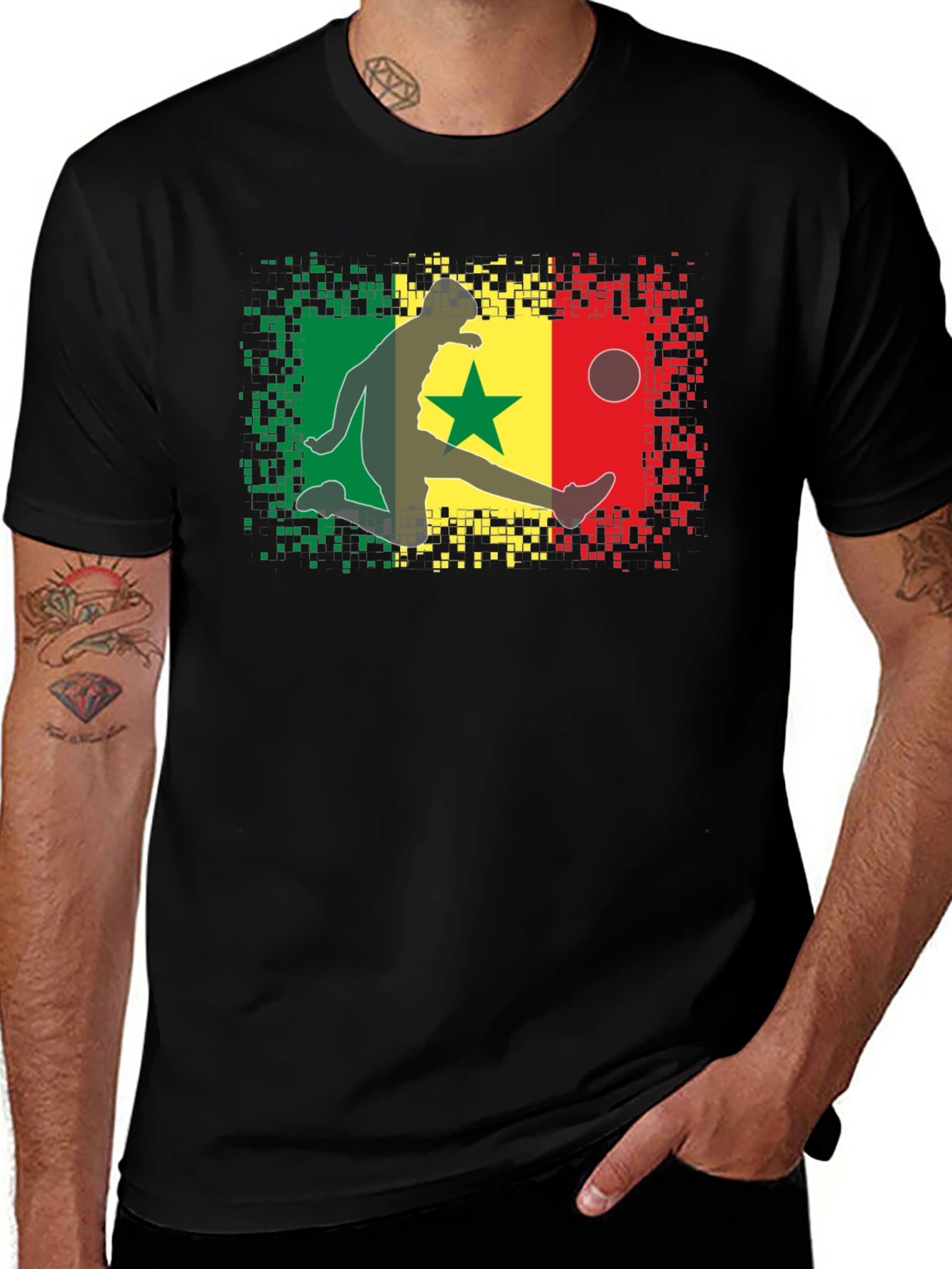 Senegal Flag Football T-Shirt