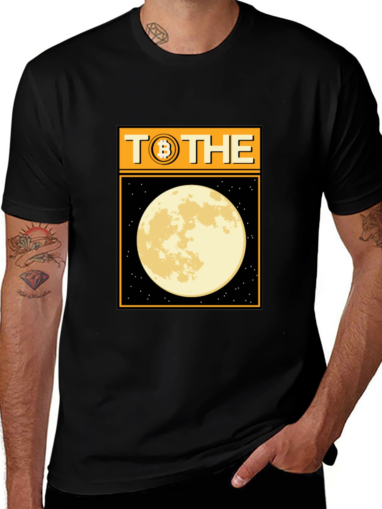 Bitcoin to the Moon Graphic Tee - Crypto HODL T-Shirt
