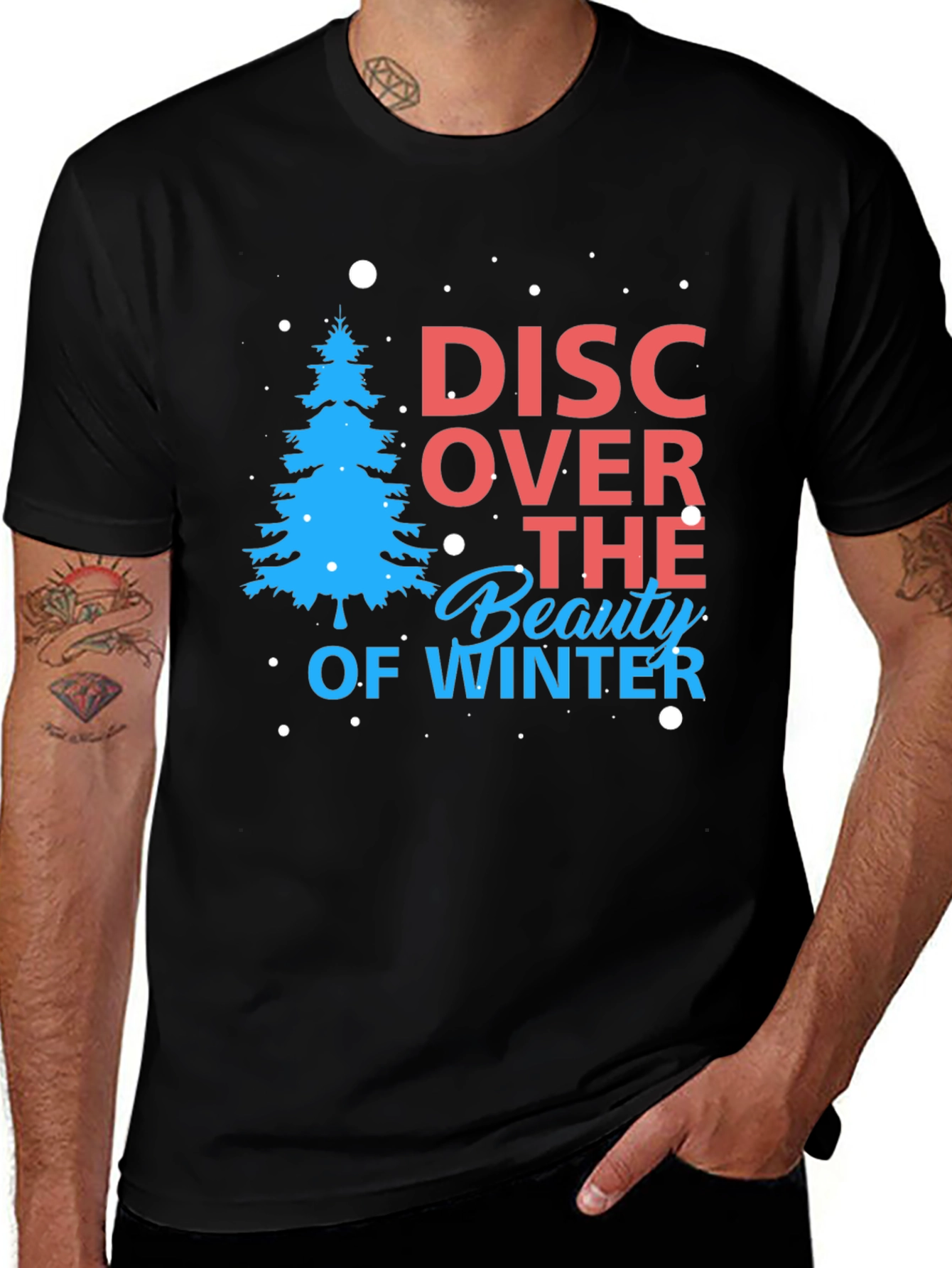 Variant 25 of Winter Beauty Graphic T-Shirt - Black