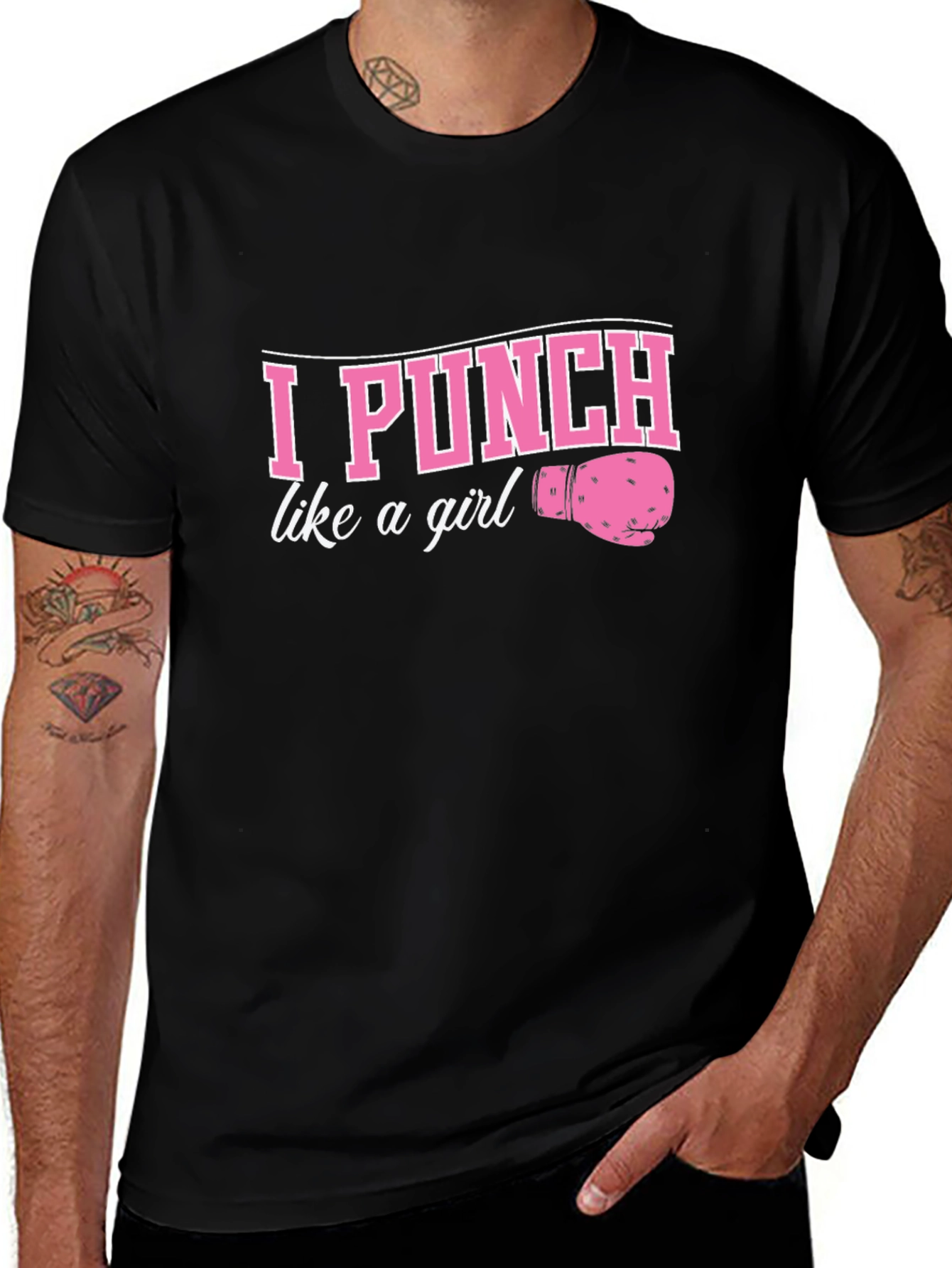 Variant 2 of I Punch Like a Girl Boxing Tee