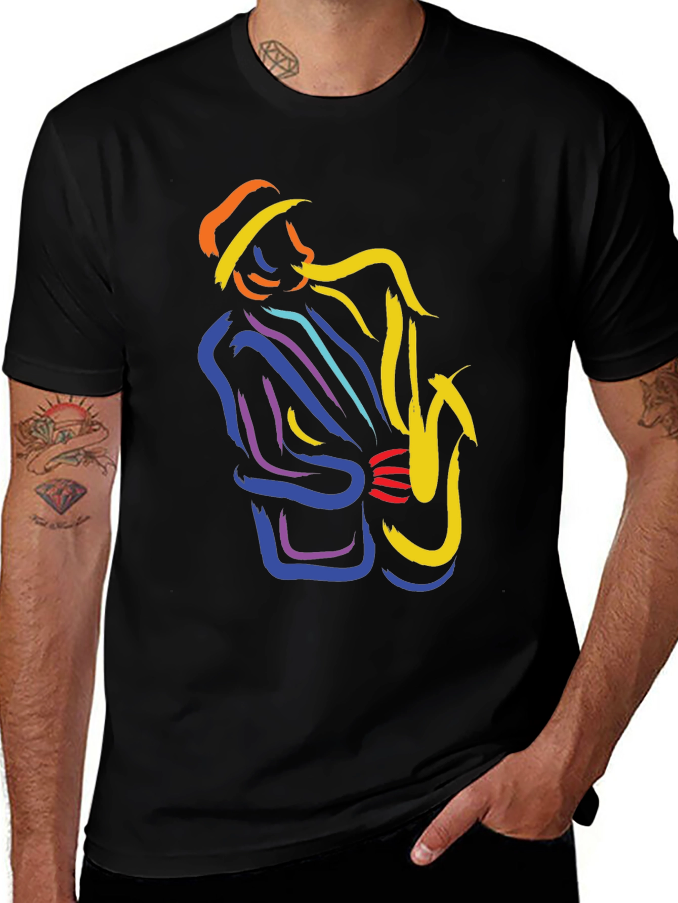 Variant 30 of Jazz Player Graphic Tee - Stylish Music Lover T-Shirt