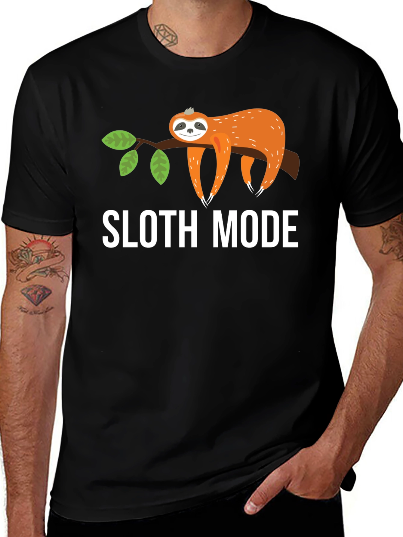 Variant 18 of Sloth Mode Graphic Tee - Relaxed Style