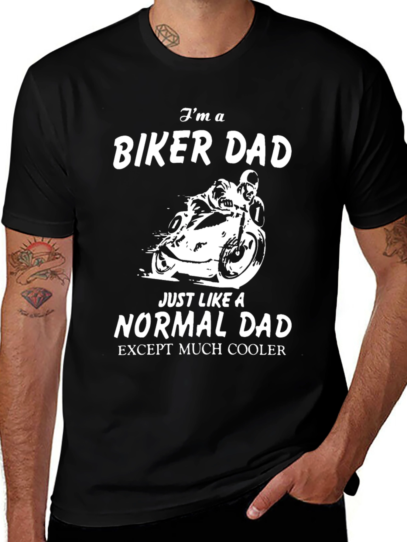 Biker Dad T-Shirt - Motorcycle Lover Tee