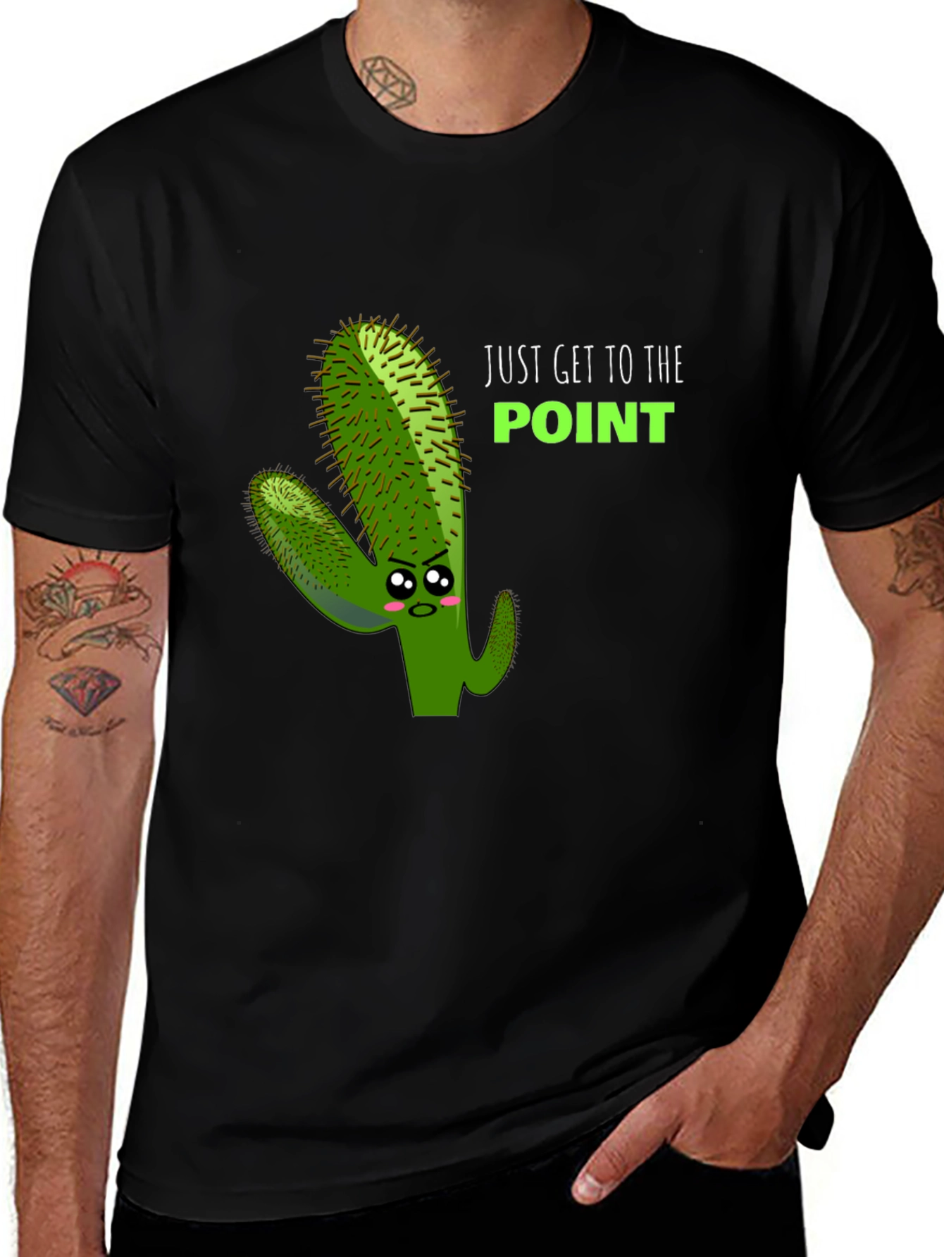 Variant 13 of Just Get to the Point Cactus Tee