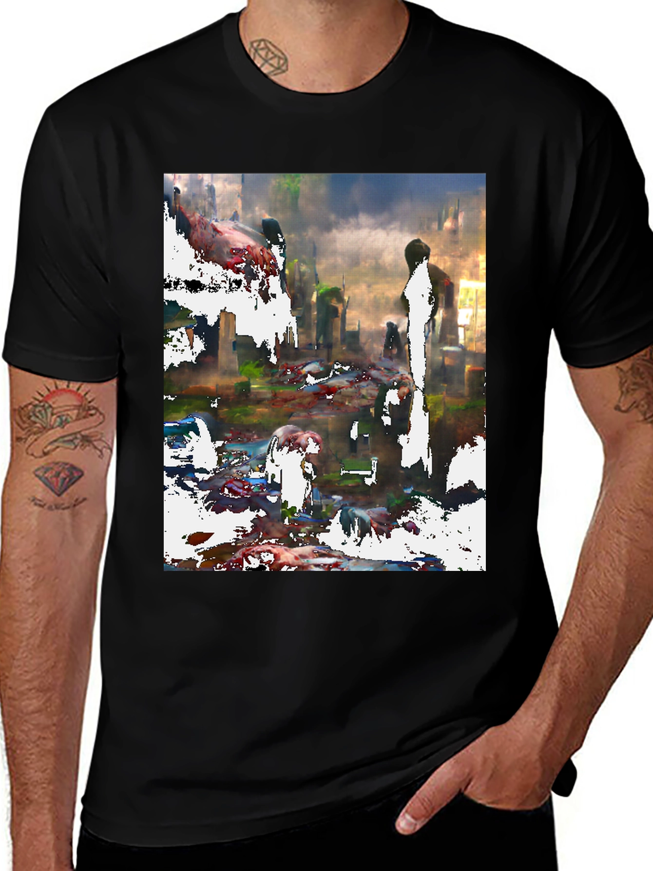 Variant 14 of Abstract Cityscape Graphic Tee