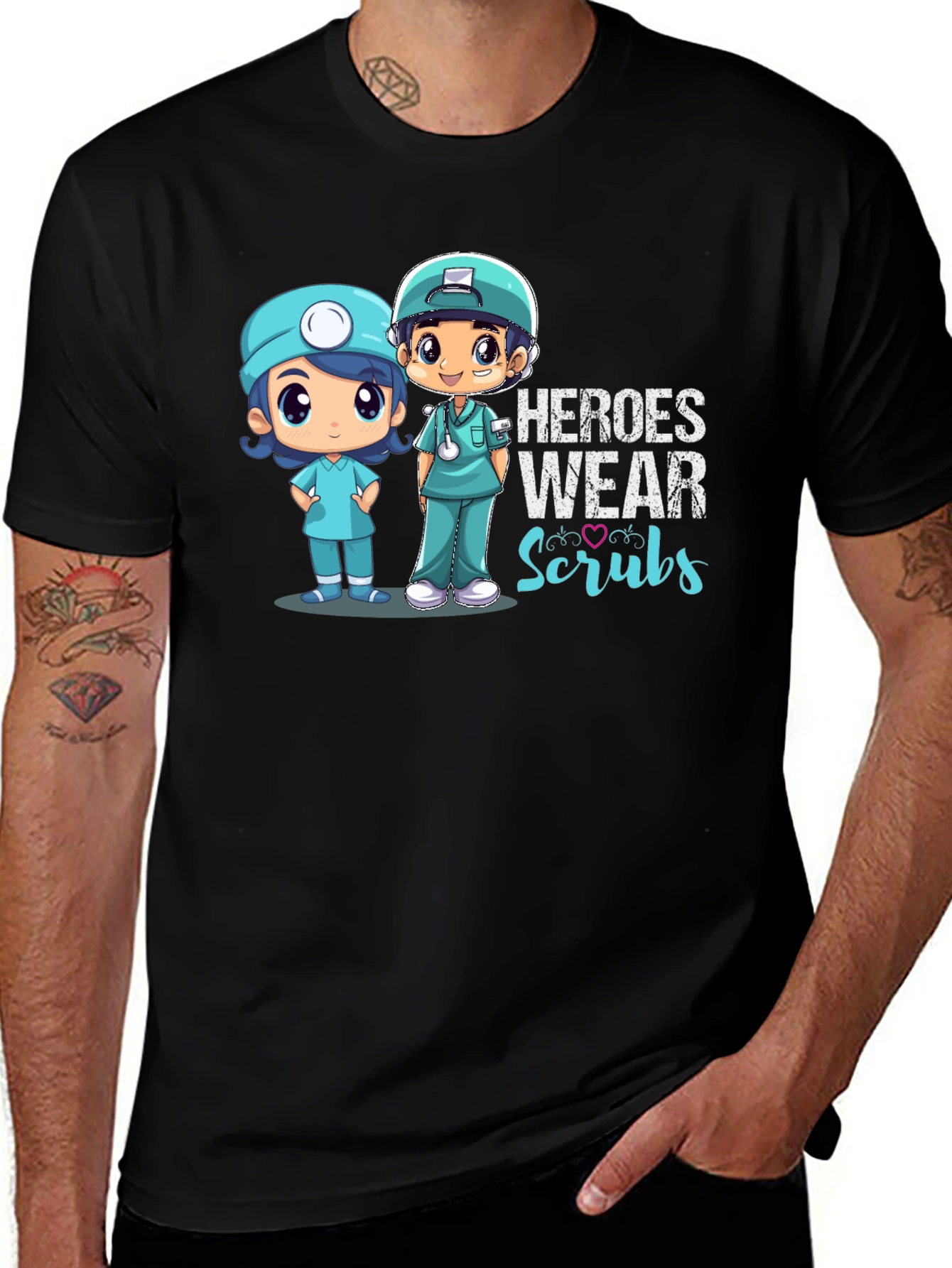 Variant 21 of Heroes Wear Scrubs T-Shirt