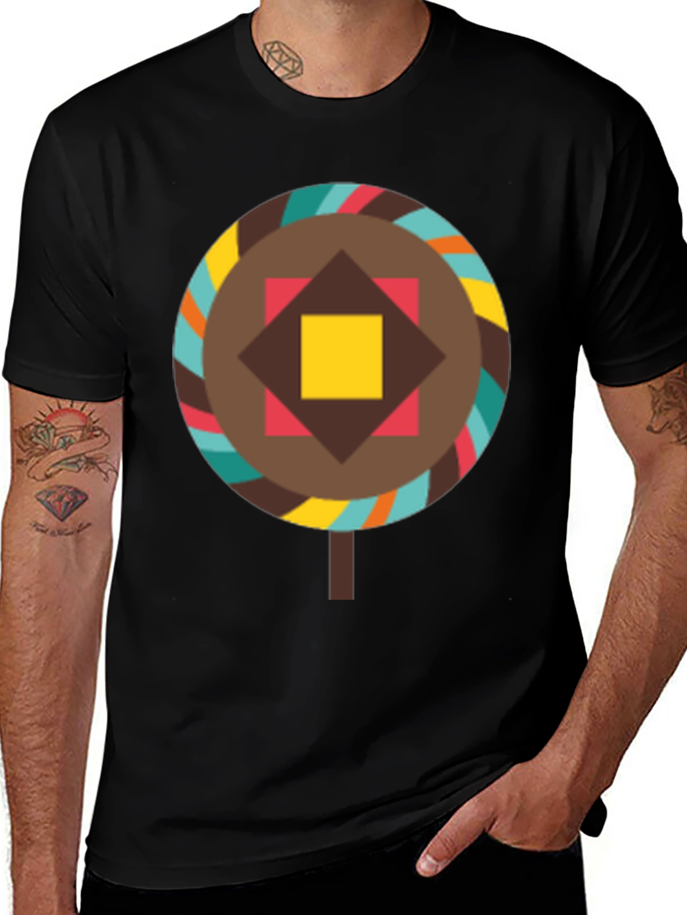 Variant 10 of Geometric Lollipop Graphic Tee