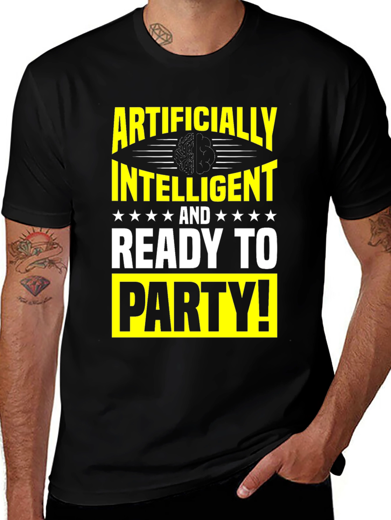 Variant 8 of Artificially Intelligent Ready to Party T-Shirt