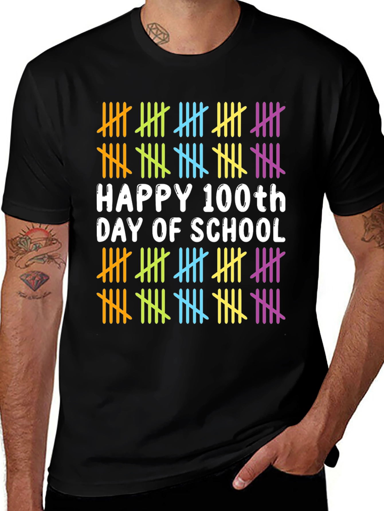 100th Day of School Tally Mark T-Shirt