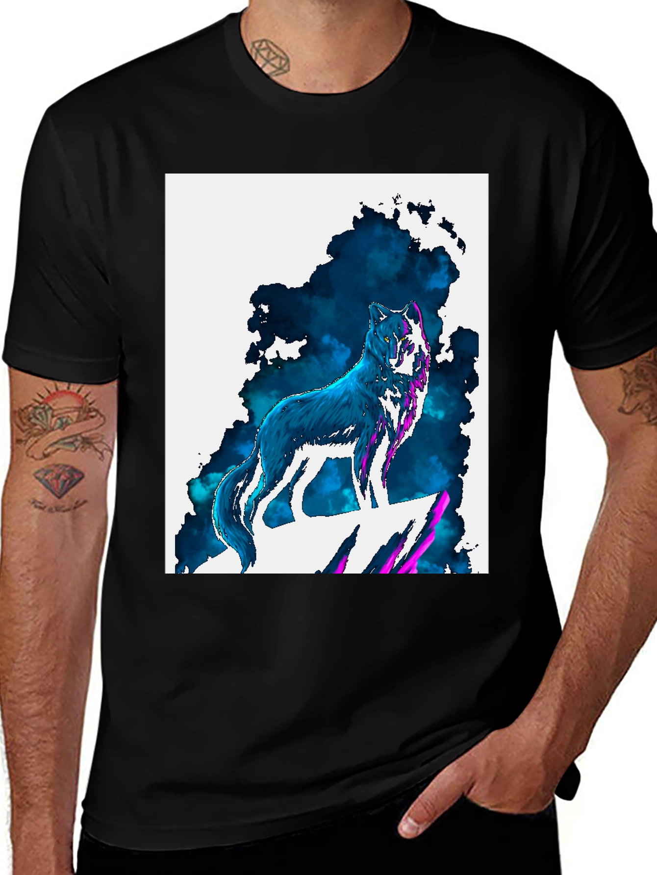 Variant 16 of Wolf Graphic T-Shirt - Artistic Print Tee