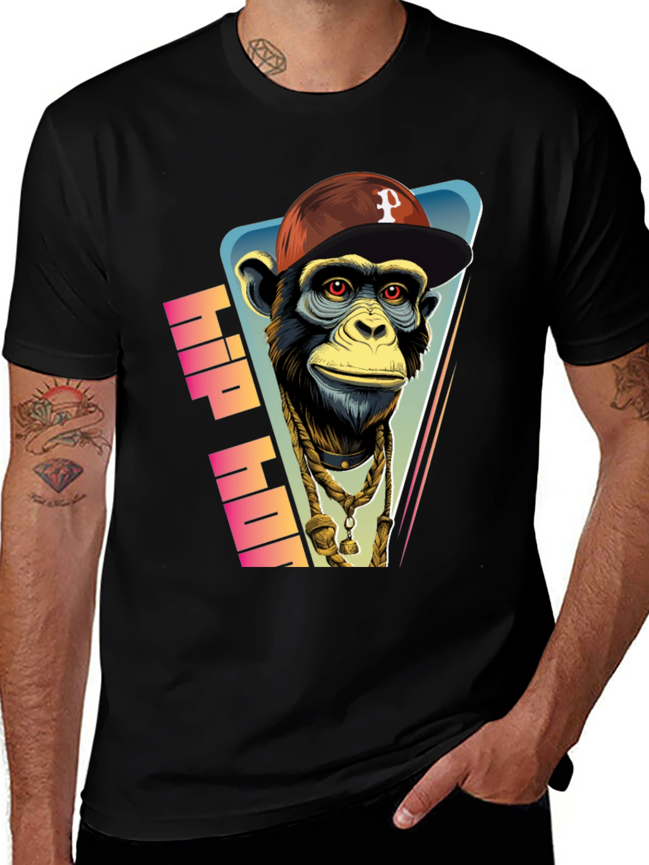 Variant 10 of Hip Hop Monkey Graphic T-Shirt