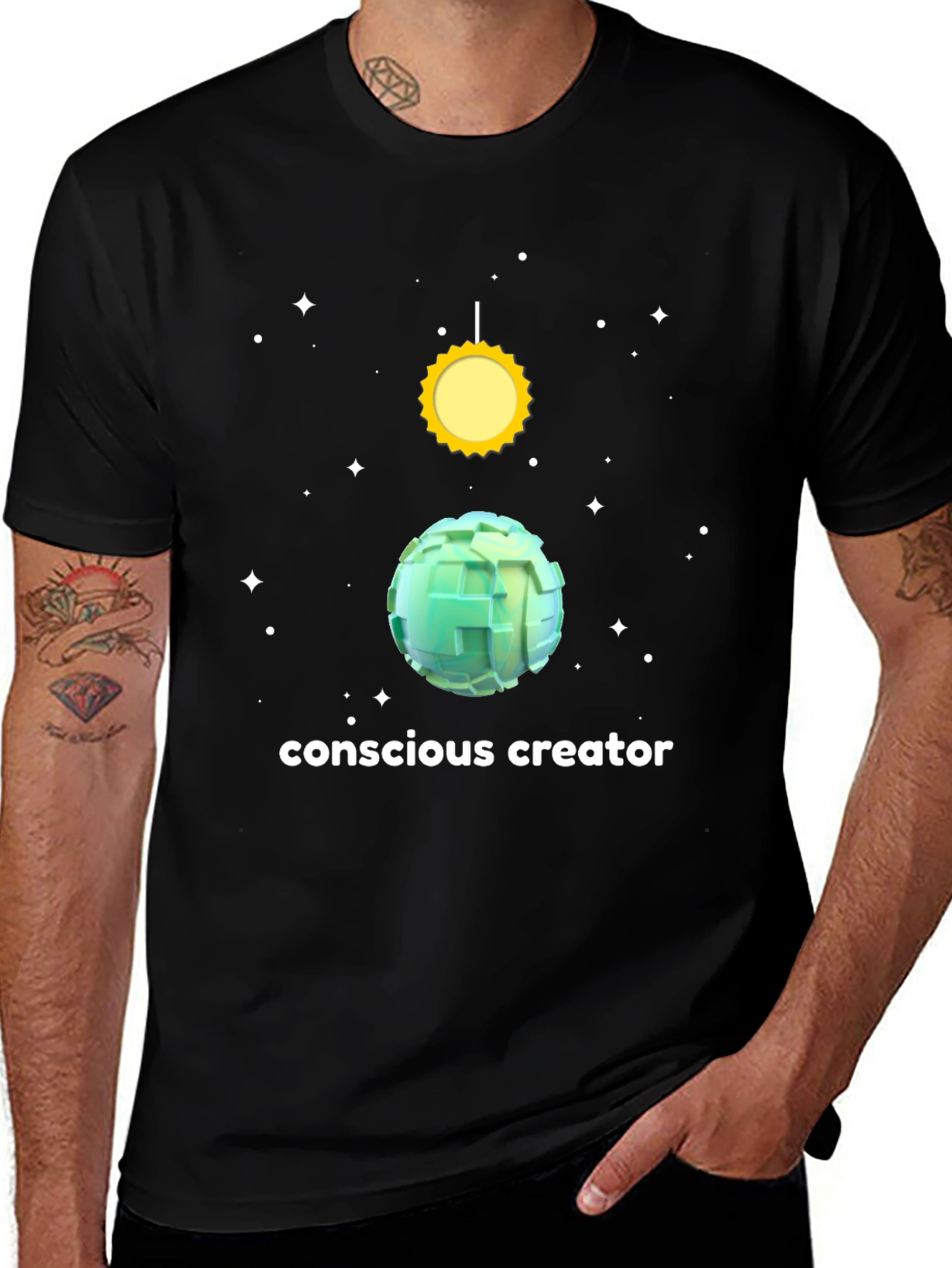 Variant 9 of Conscious Creator Tee - Celestial Design