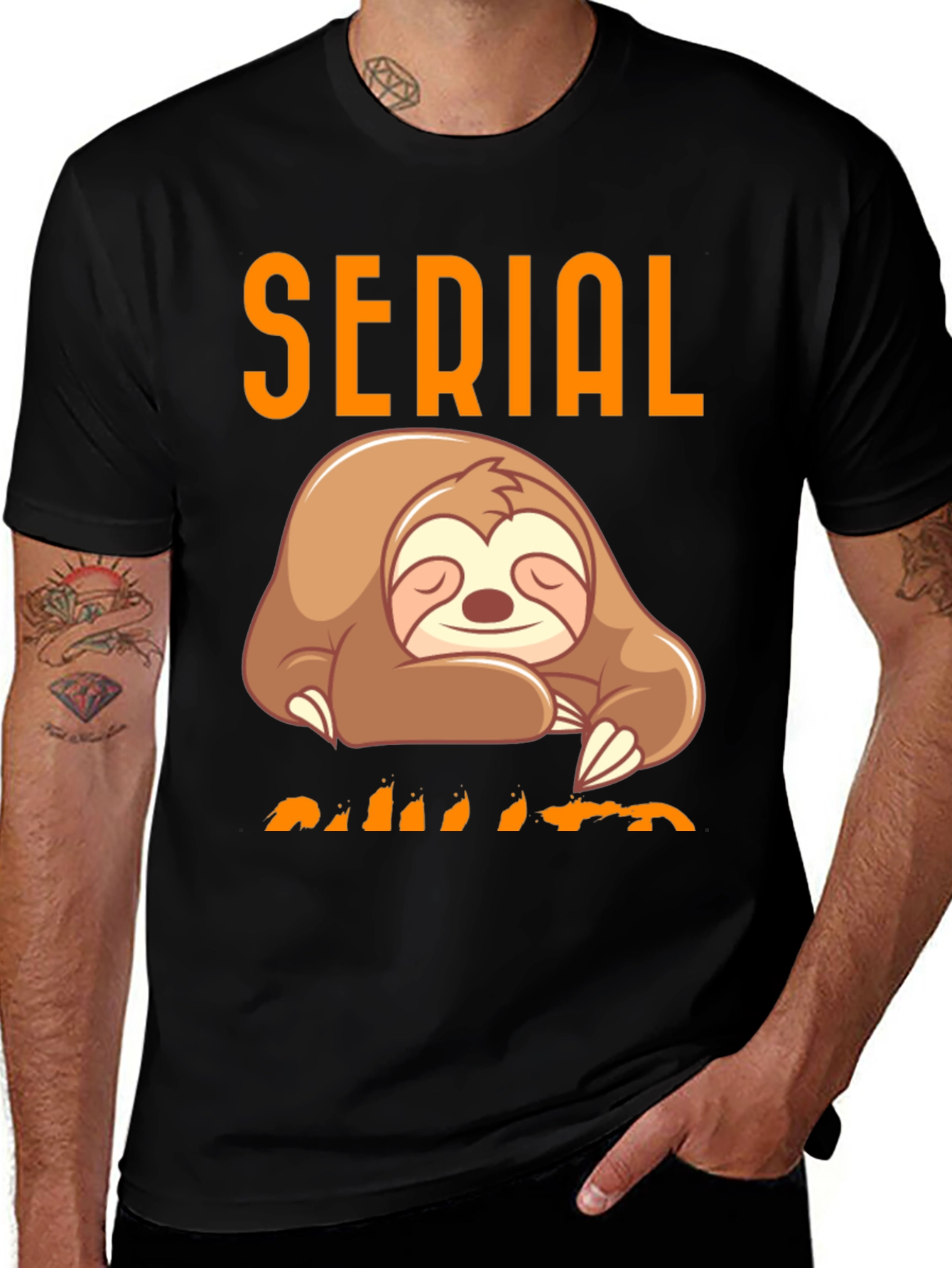 Variant 13 of Serial Chiller Sloth Graphic T-Shirt