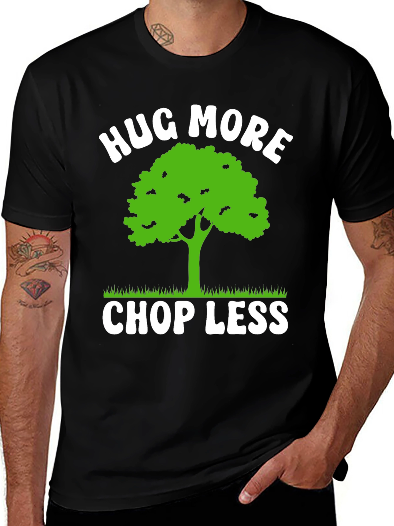 Variant 17 of Hug More Chop Less Graphic T-Shirt