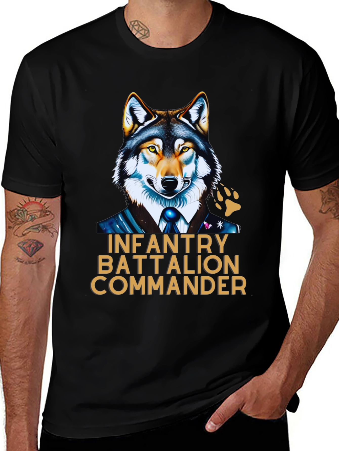 Variant 9 of Infantry Battalion Commander Wolf T-Shirt