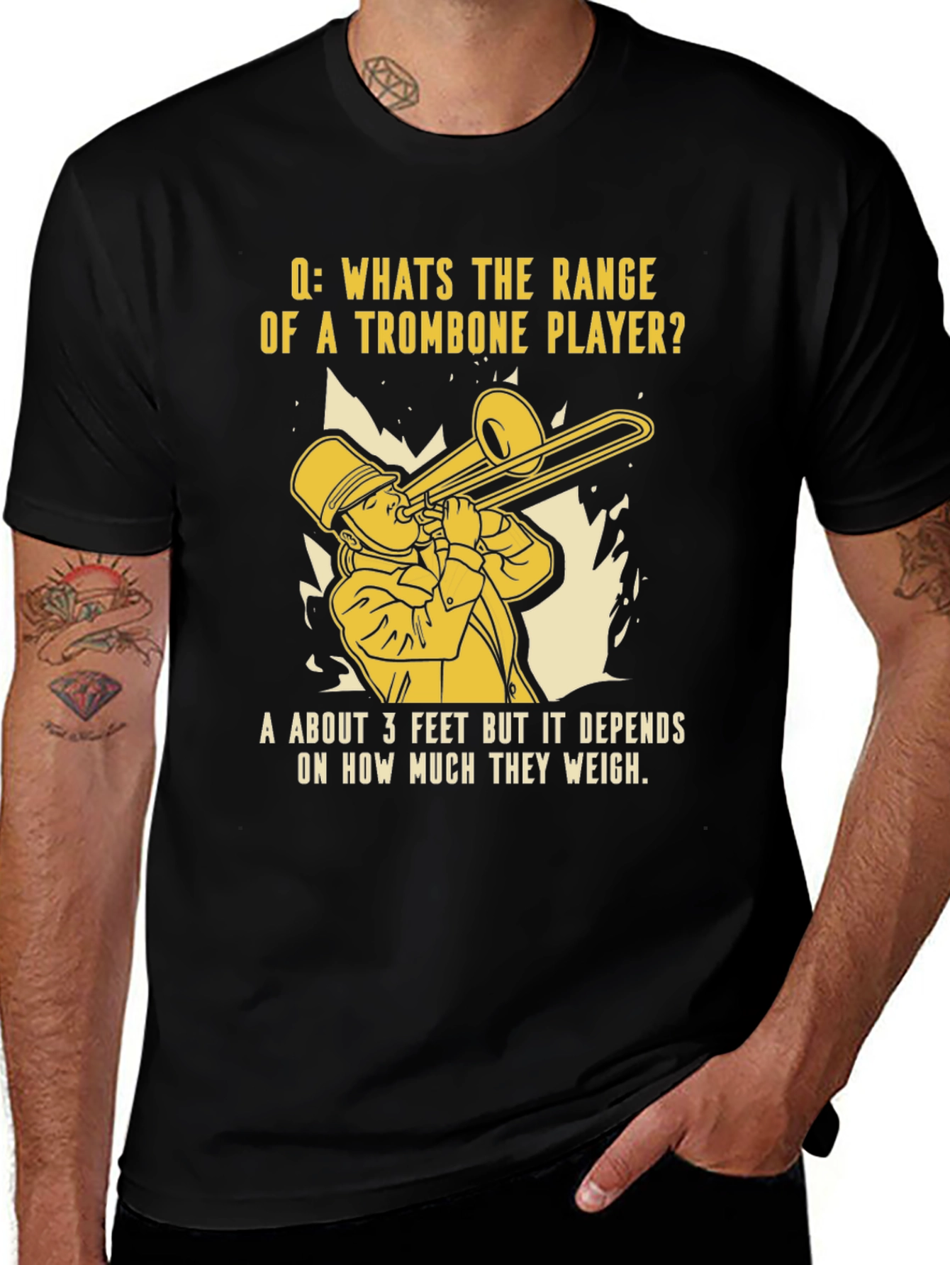 Variant 15 of Funny Trombone Player Range T-Shirt