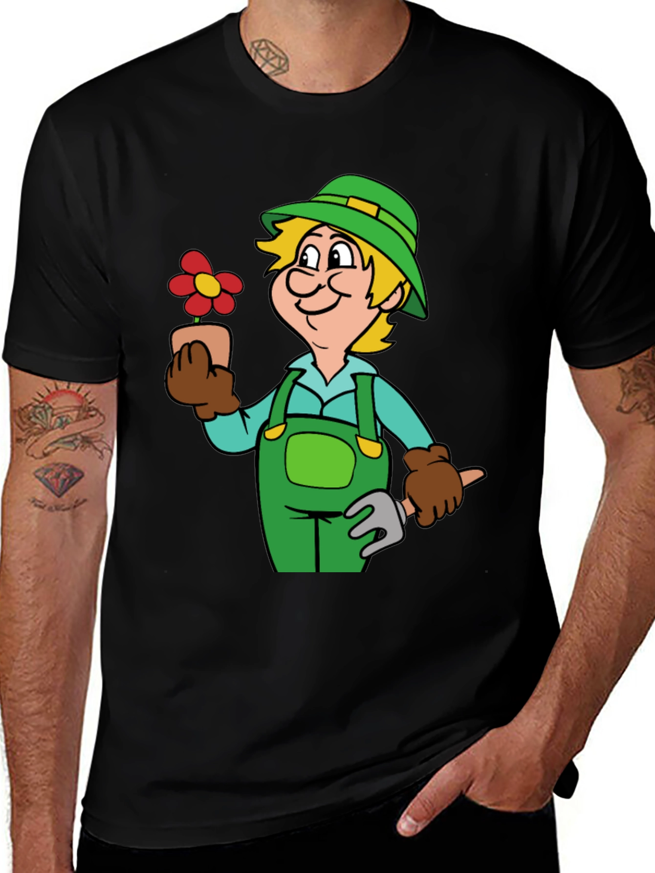 Variant 28 of Gardener Cartoon Graphic T-Shirt
