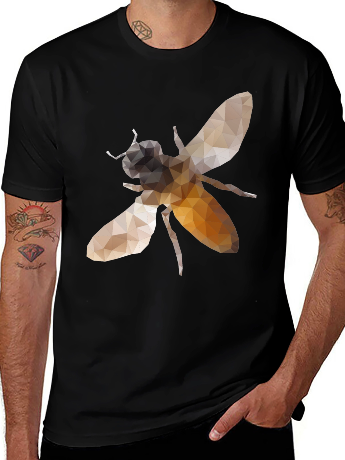 Variant 14 of Geometric Bee Graphic T-Shirt