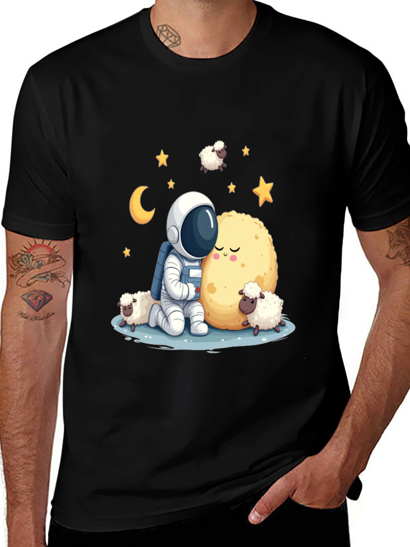 Variant 17 of Astronaut Sheep Moon Graphic Tee