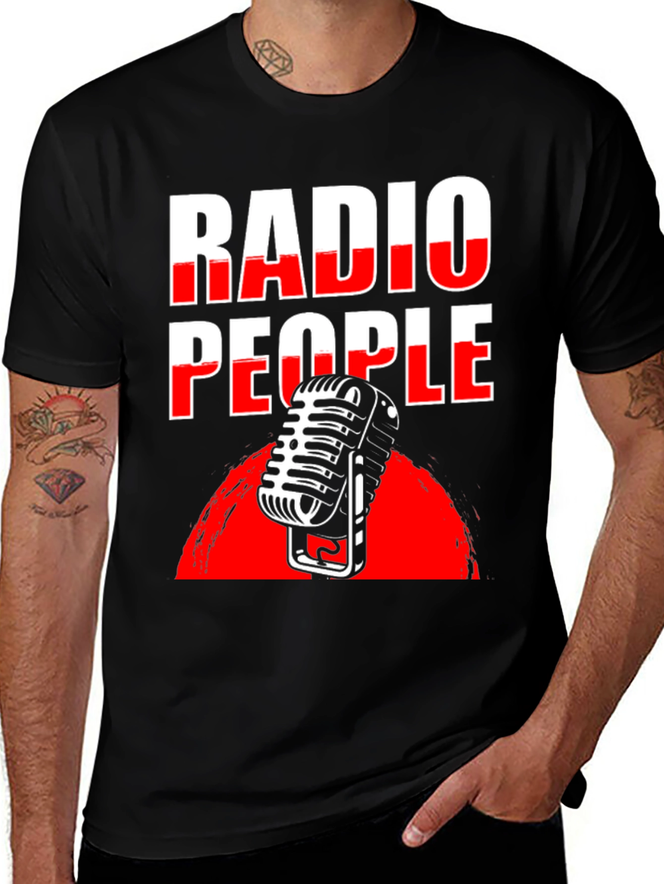 Variant 4 of Radio People T-Shirt - Vintage Microphone Design