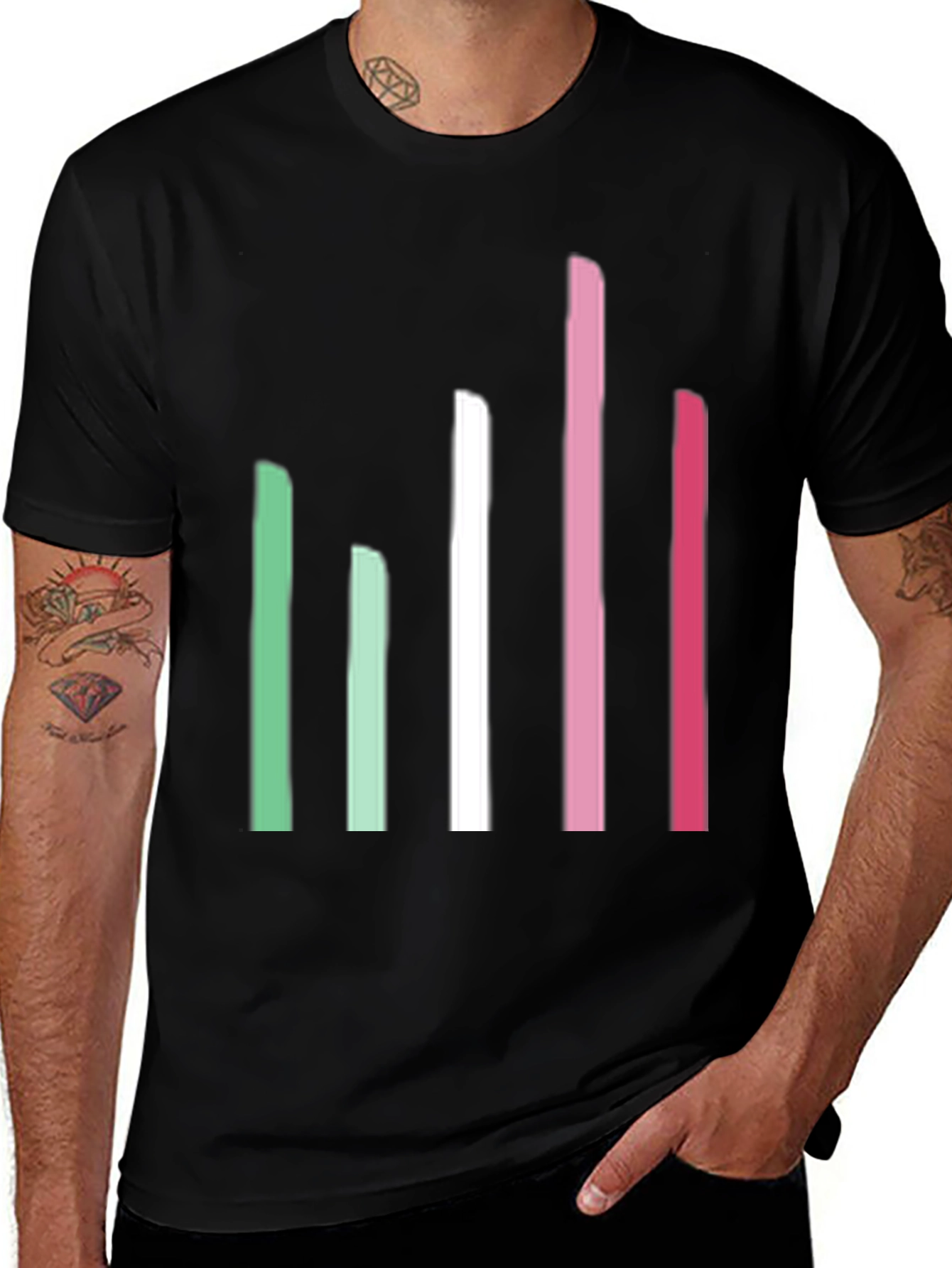 Variant 19 of Abstract Lines Graphic Tee - Casual Unisex Shirt