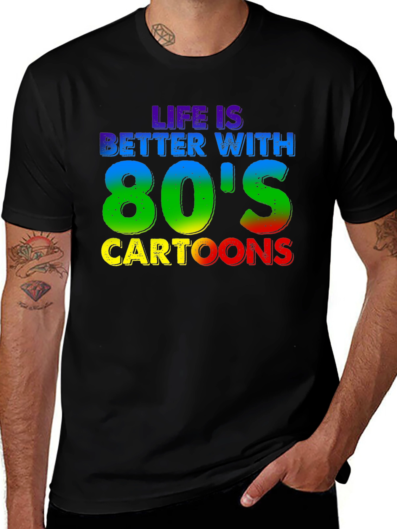 Variant 24 of Retro 80's Cartoons Graphic T-Shirt
