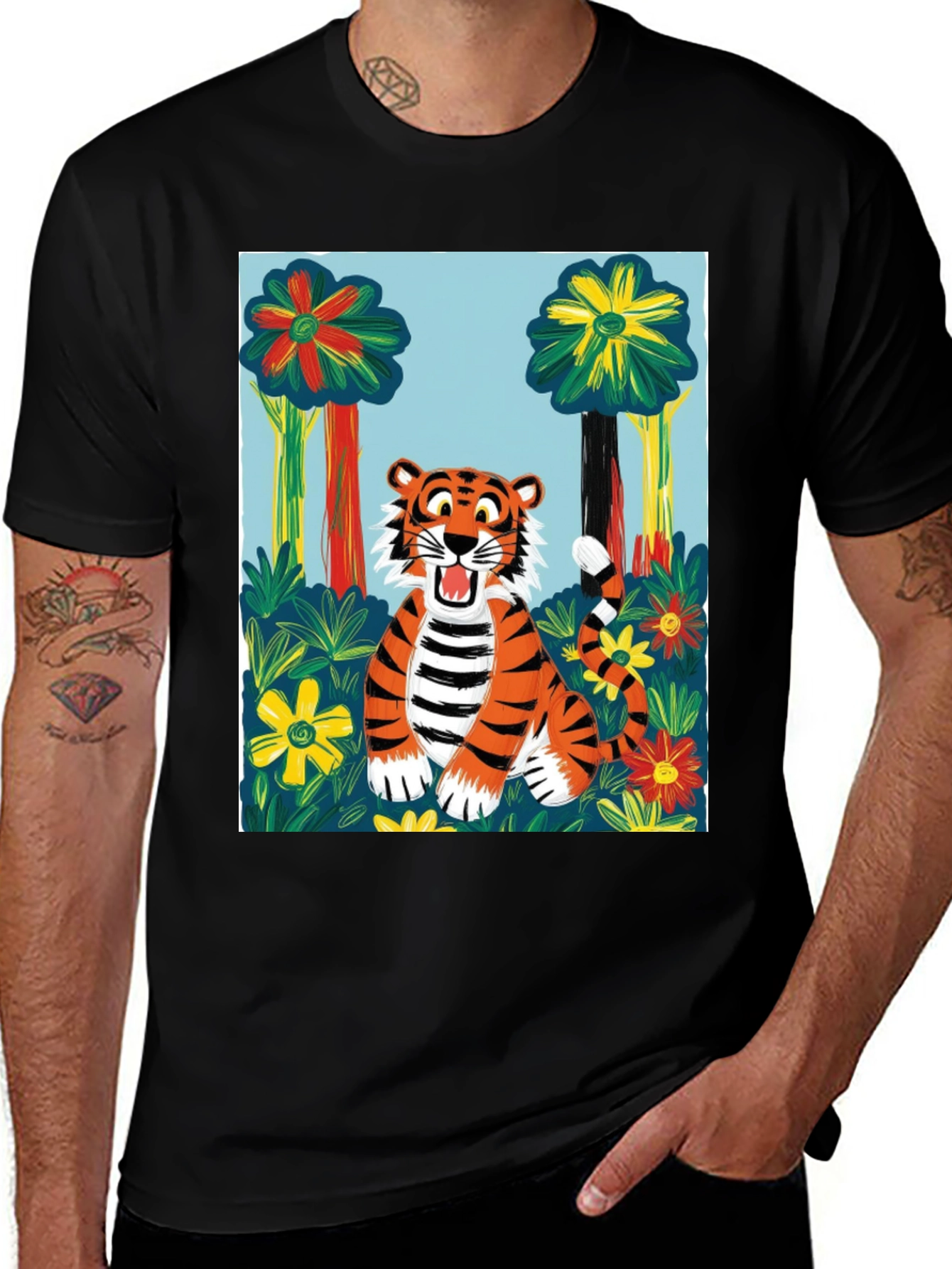 Tiger Graphic Tee - Whimsical Design
