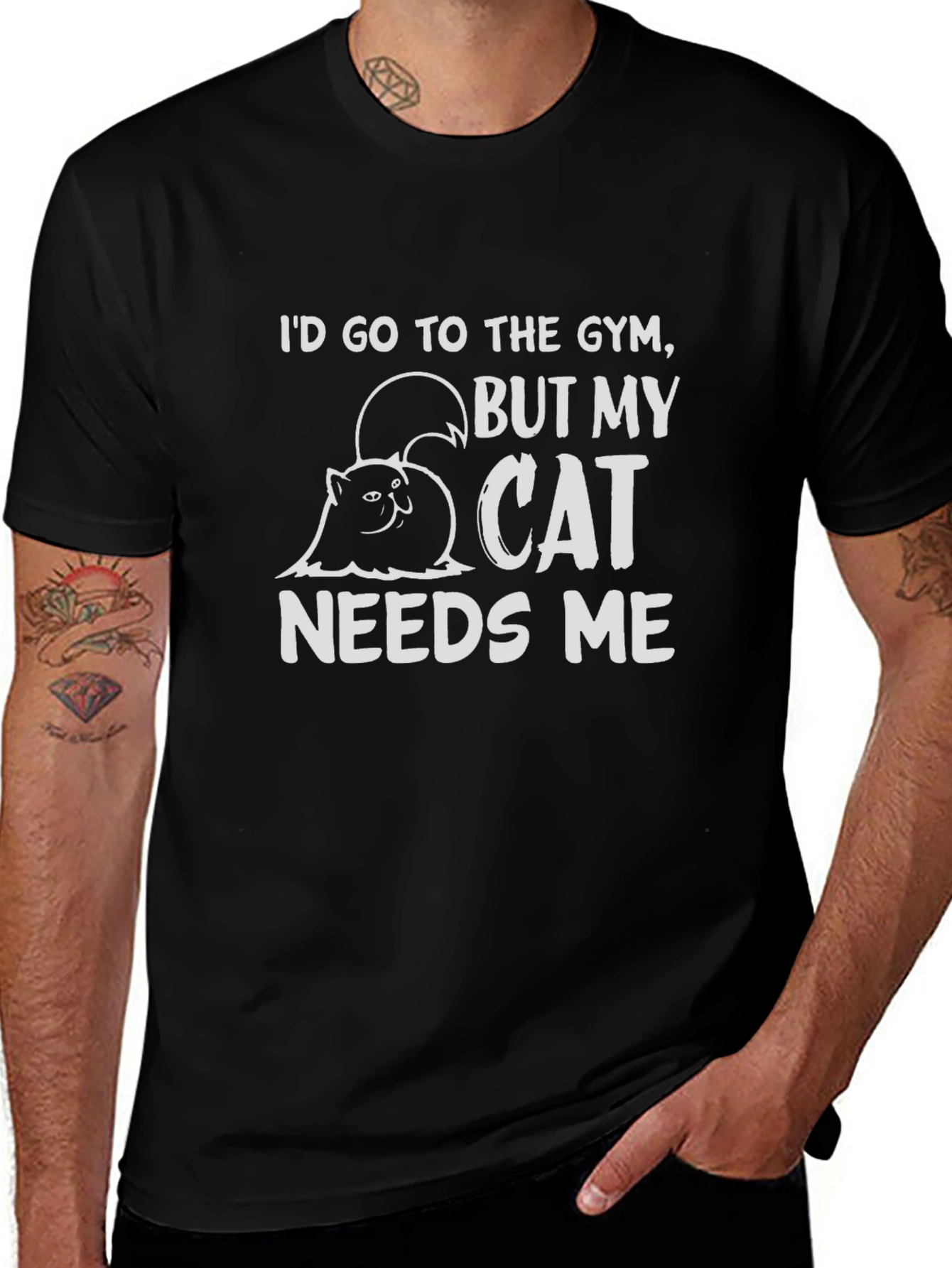 Variant 28 of Cat Lover Graphic T-Shirt - Gym Excuse
