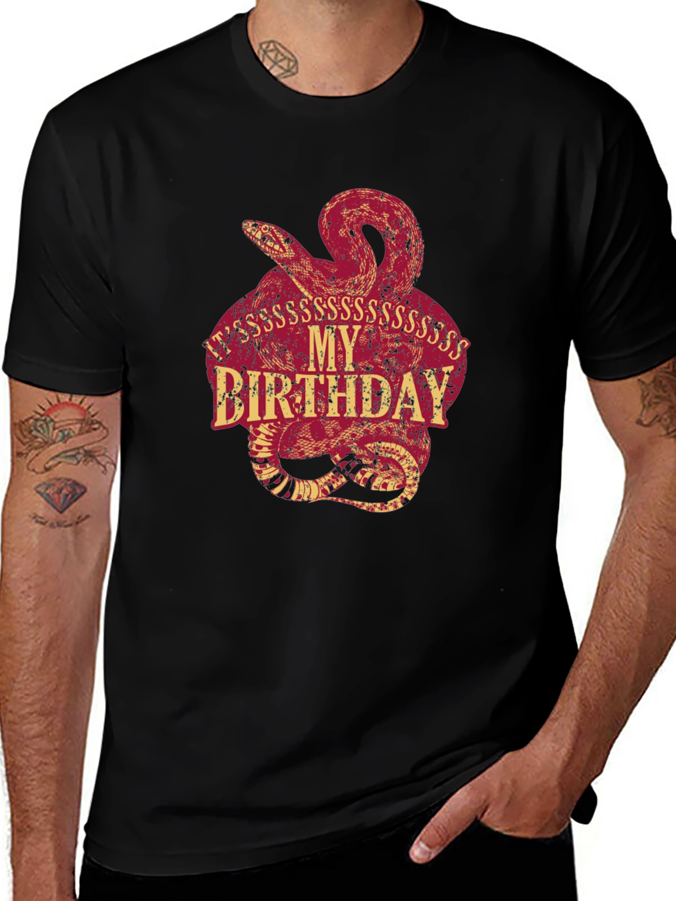 Variant 3 of Snake Birthday T-Shirt