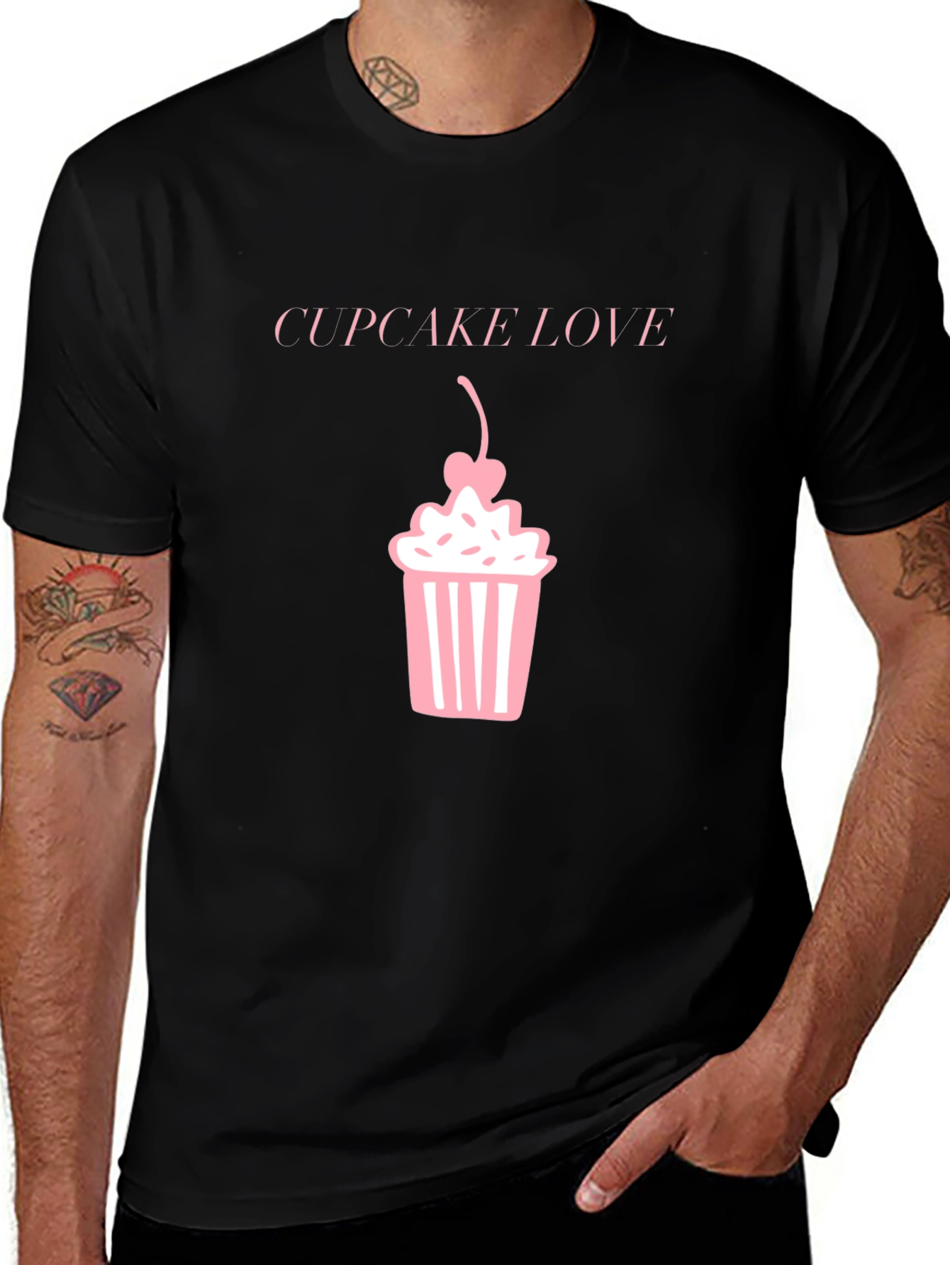 Variant 24 of Cupcake Love Black T-Shirt