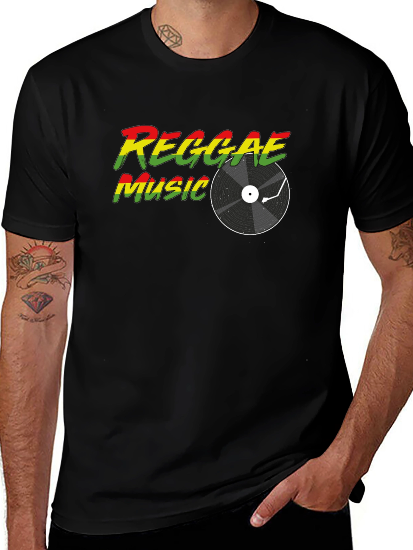 Variant 29 of Reggae Music Vinyl Record T-Shirt