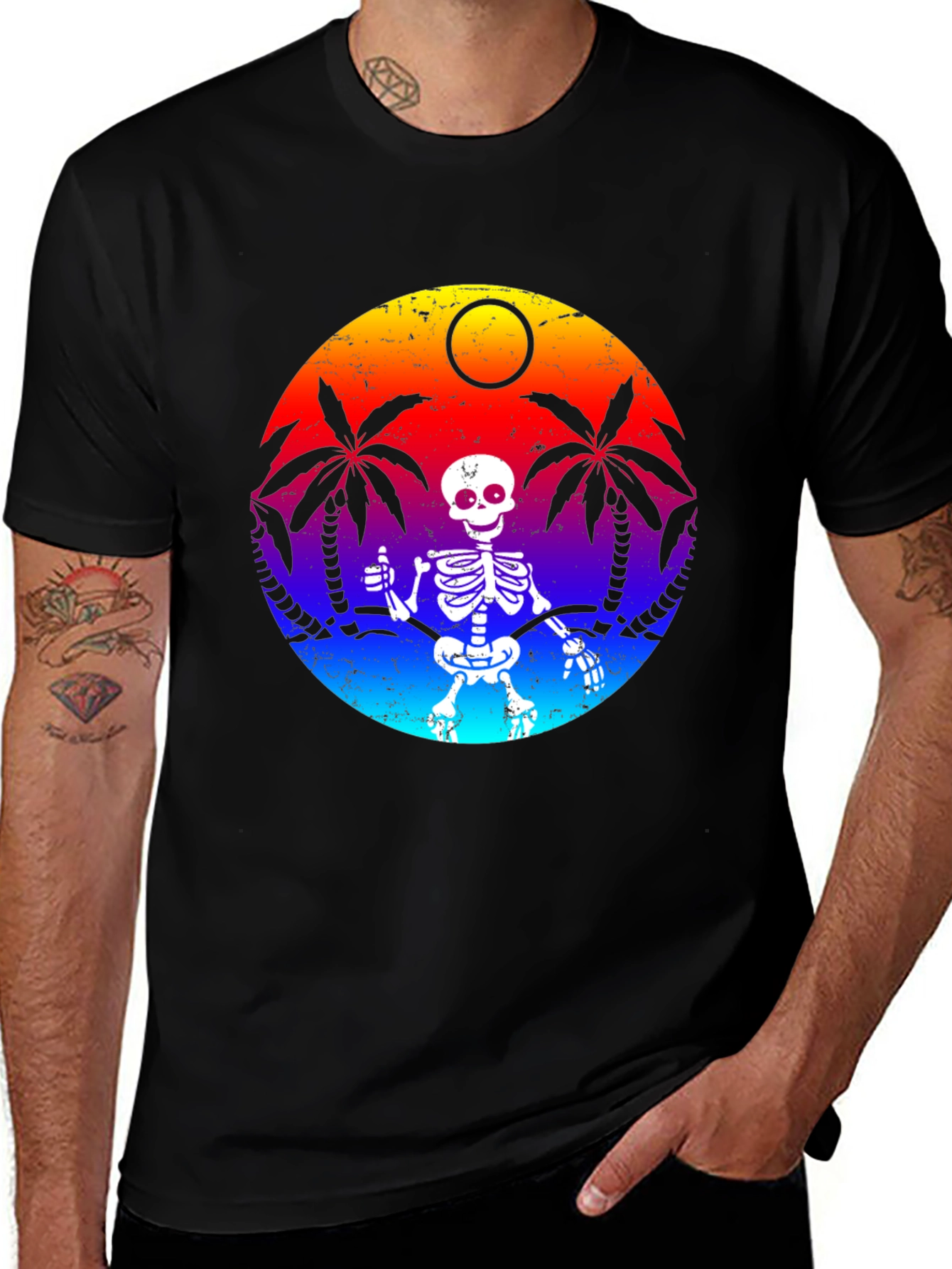 Variant 8 of Tropical Skeleton Graphic Tee