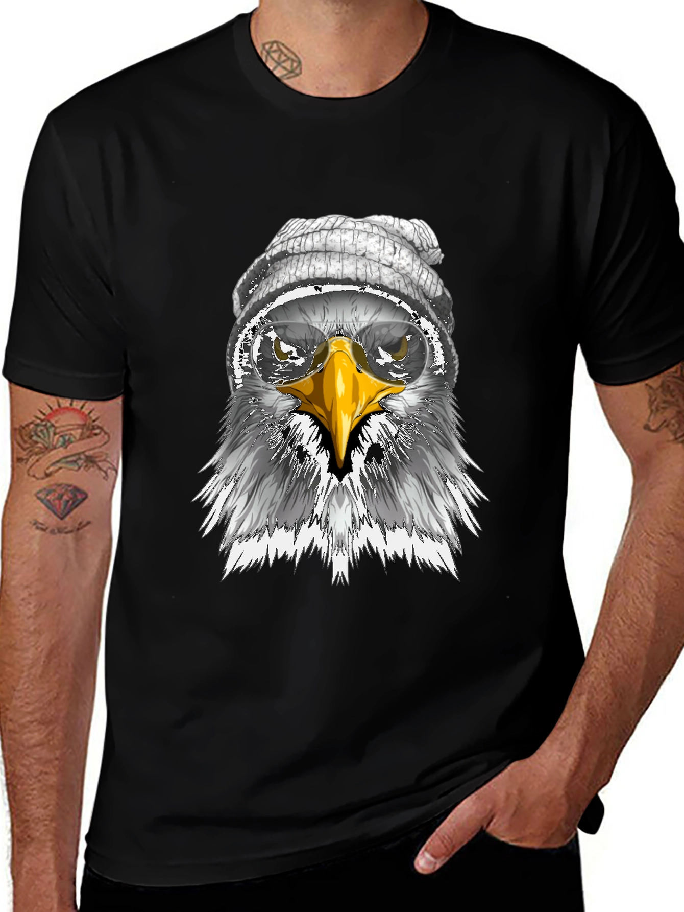 Variant 29 of Cool Eagle T-Shirt - Beanie and Shades