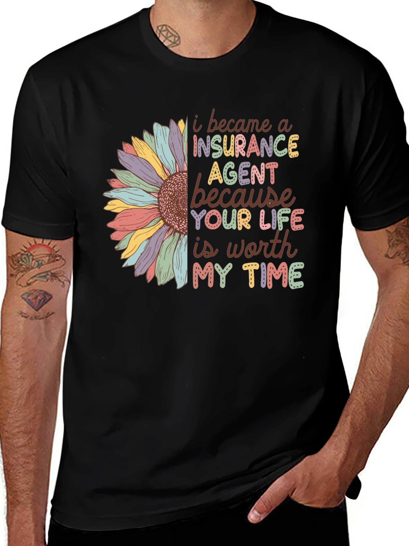 Insurance Agent Sunflower T-Shirt