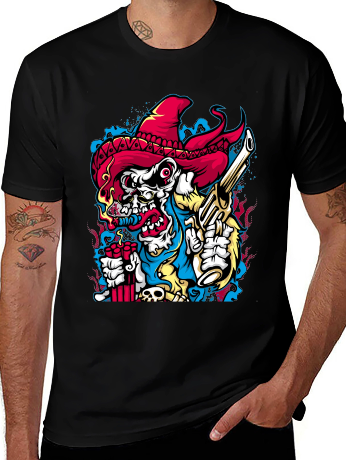 Variant 12 of Skull Cowboy T-Shirt