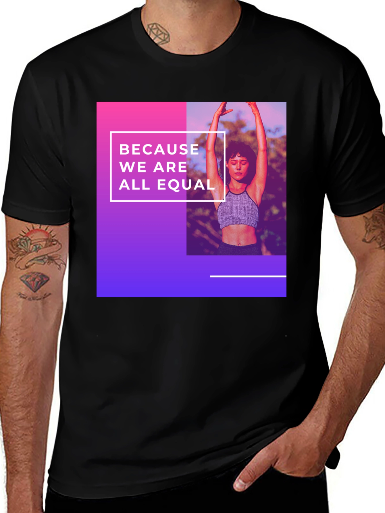Variant 12 of Equality T-Shirt: Because We Are All Equal