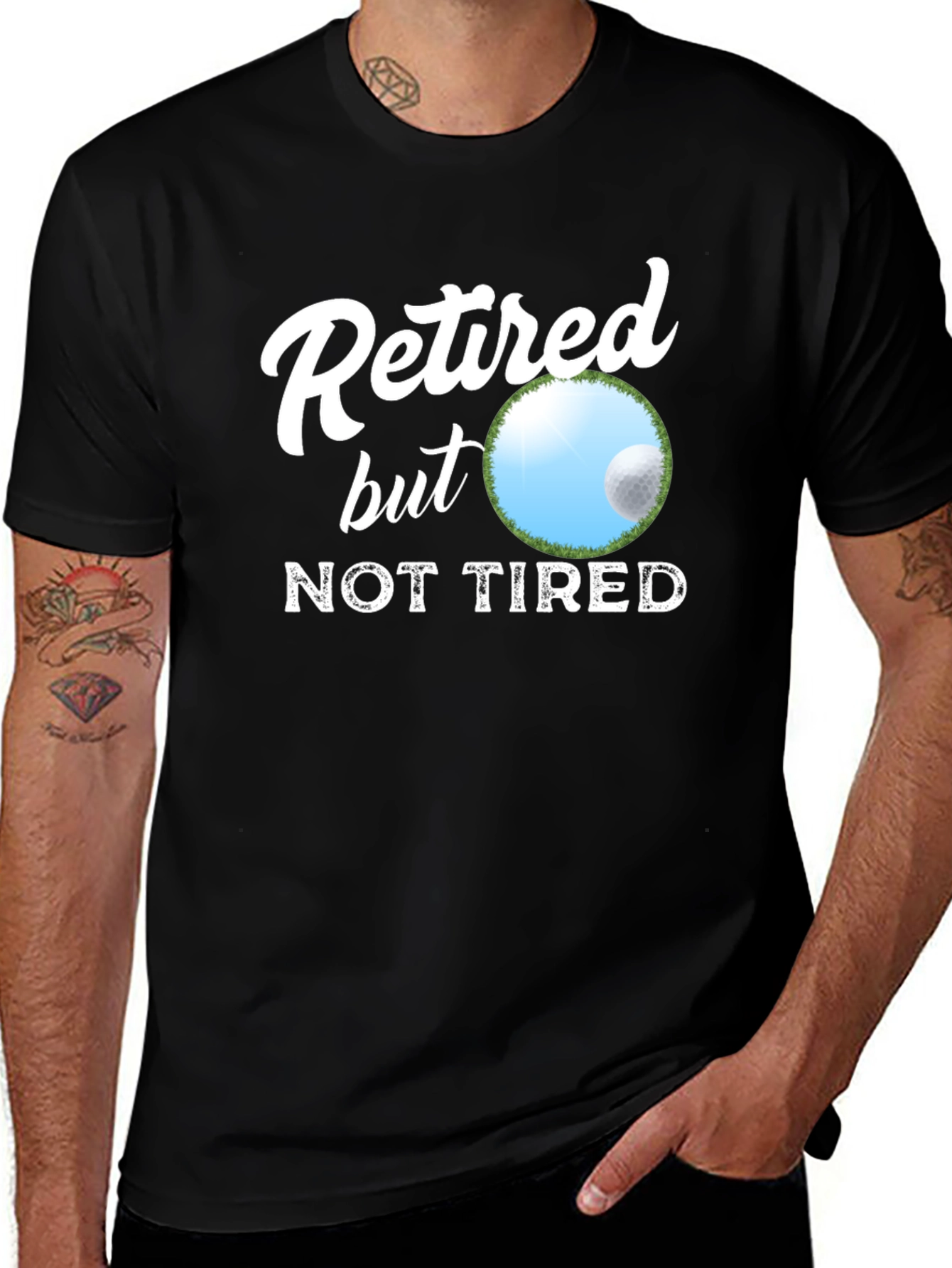 Variant 13 of Retired But Not Tired T-Shirt - Golf Theme