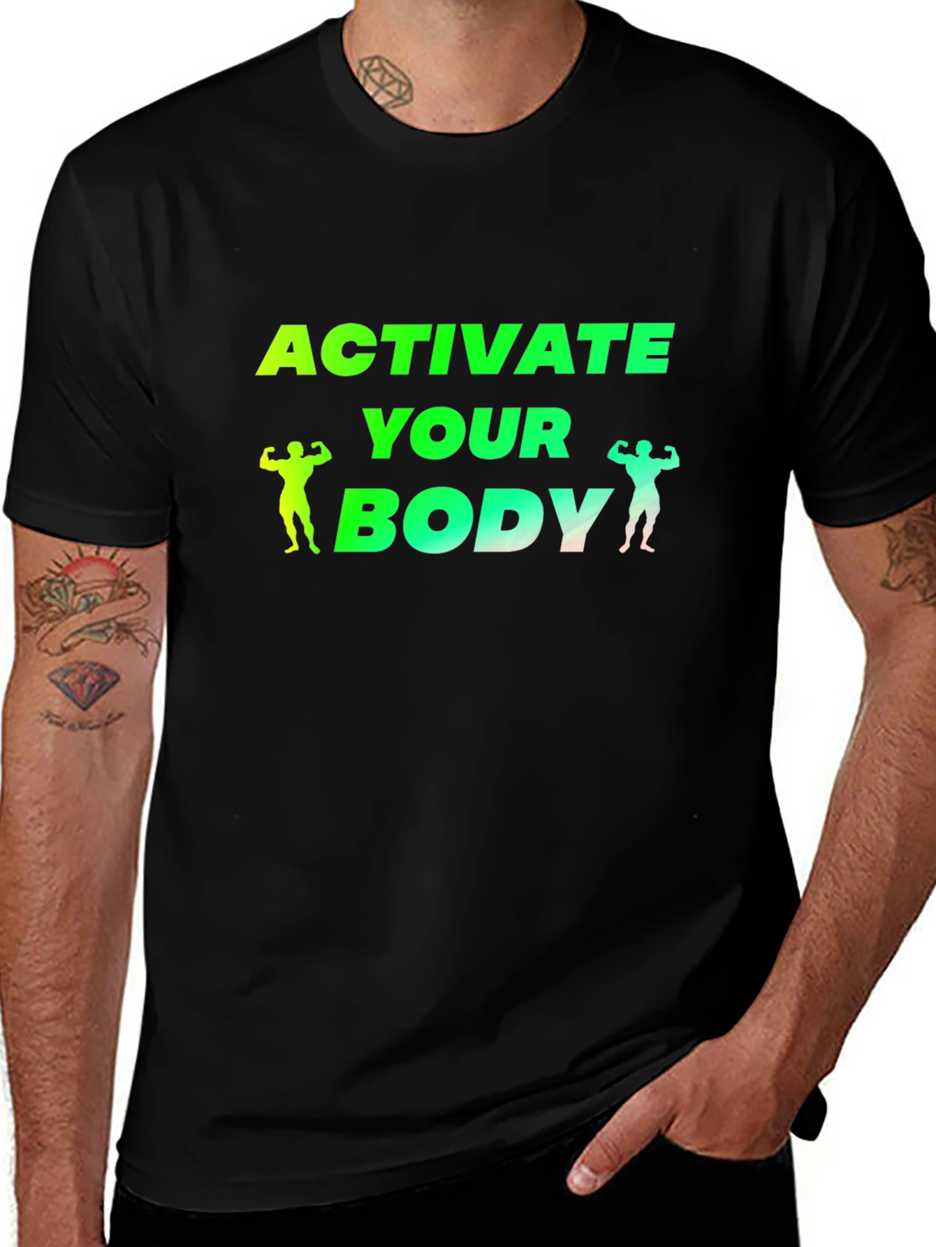 Variant 8 of Activate Your Body T-Shirt Fitness Gym Workout