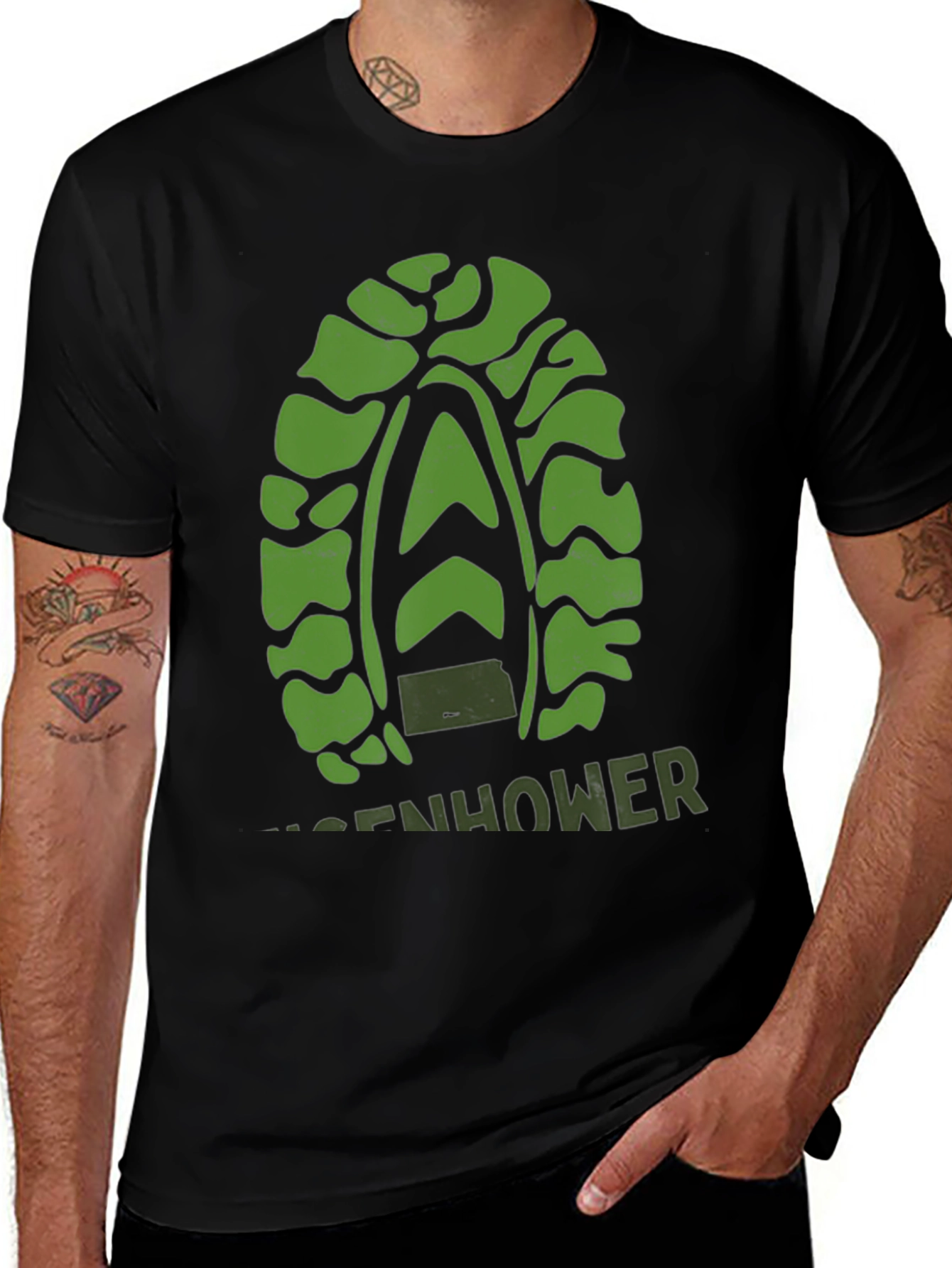 Variant 18 of Eisenhower Green Graphic T-Shirt